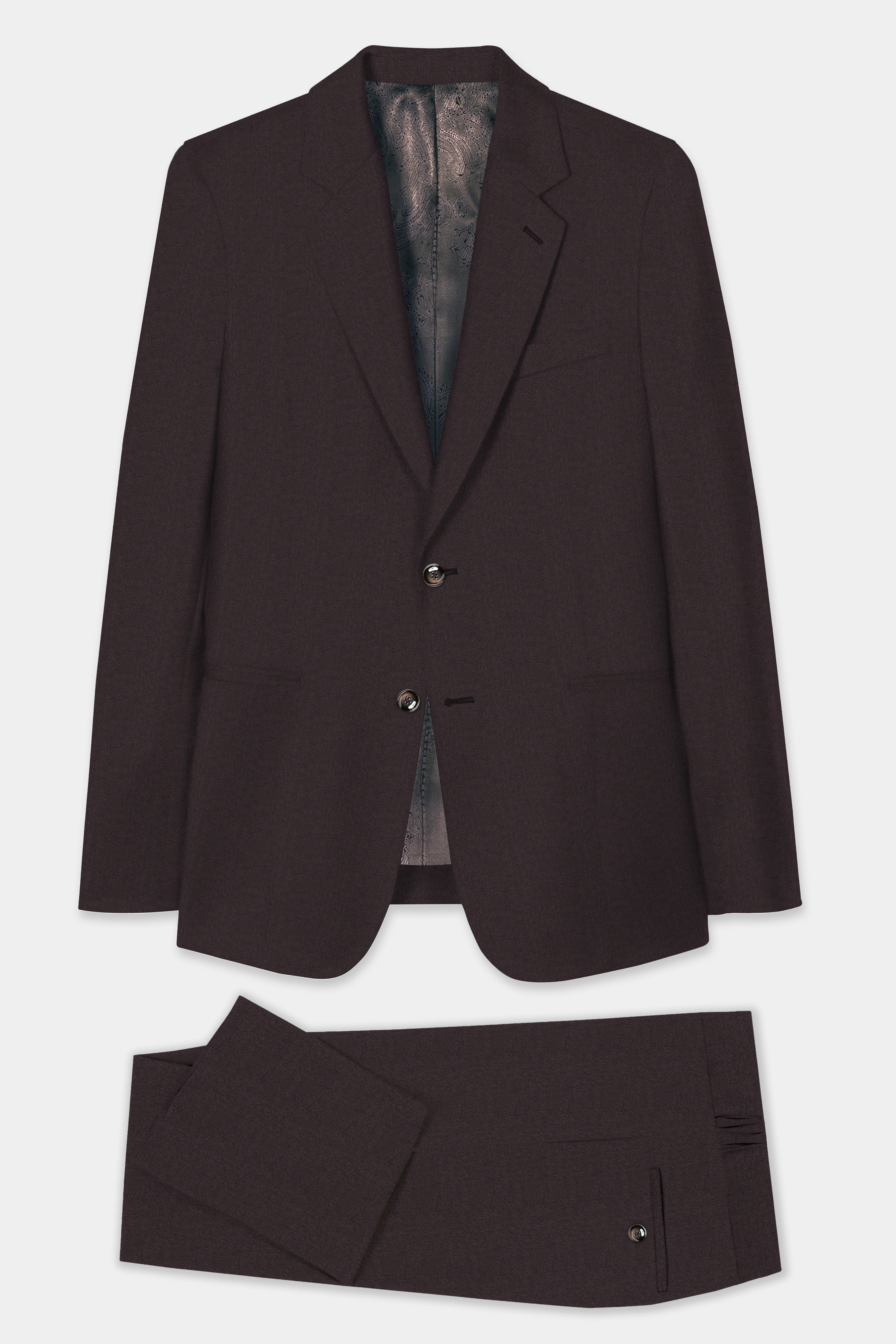 Birch Brown Wool Rich Suit