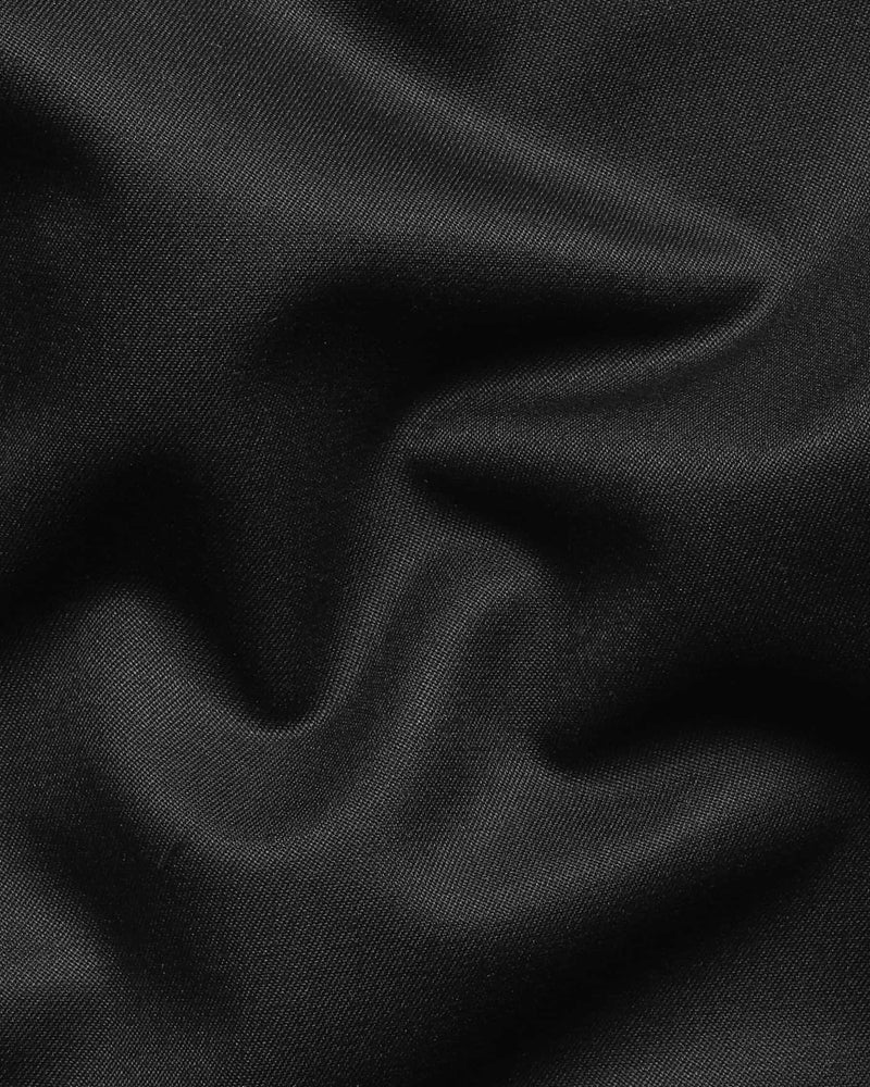 Jade Black Subtle Sheen Cross Placket Bandhgala/Mandarin wool blend Designer Suit ST366-D1-36, ST366-D1-38, ST366-D1-40, ST366-D1-42, ST366-D1-44, ST366-D1-46, ST366-D1-48, ST366-D1-50, ST366-D1-52, ST366-D1-54, ST366-D1-56, ST366-D1-58, ST366-D1-60