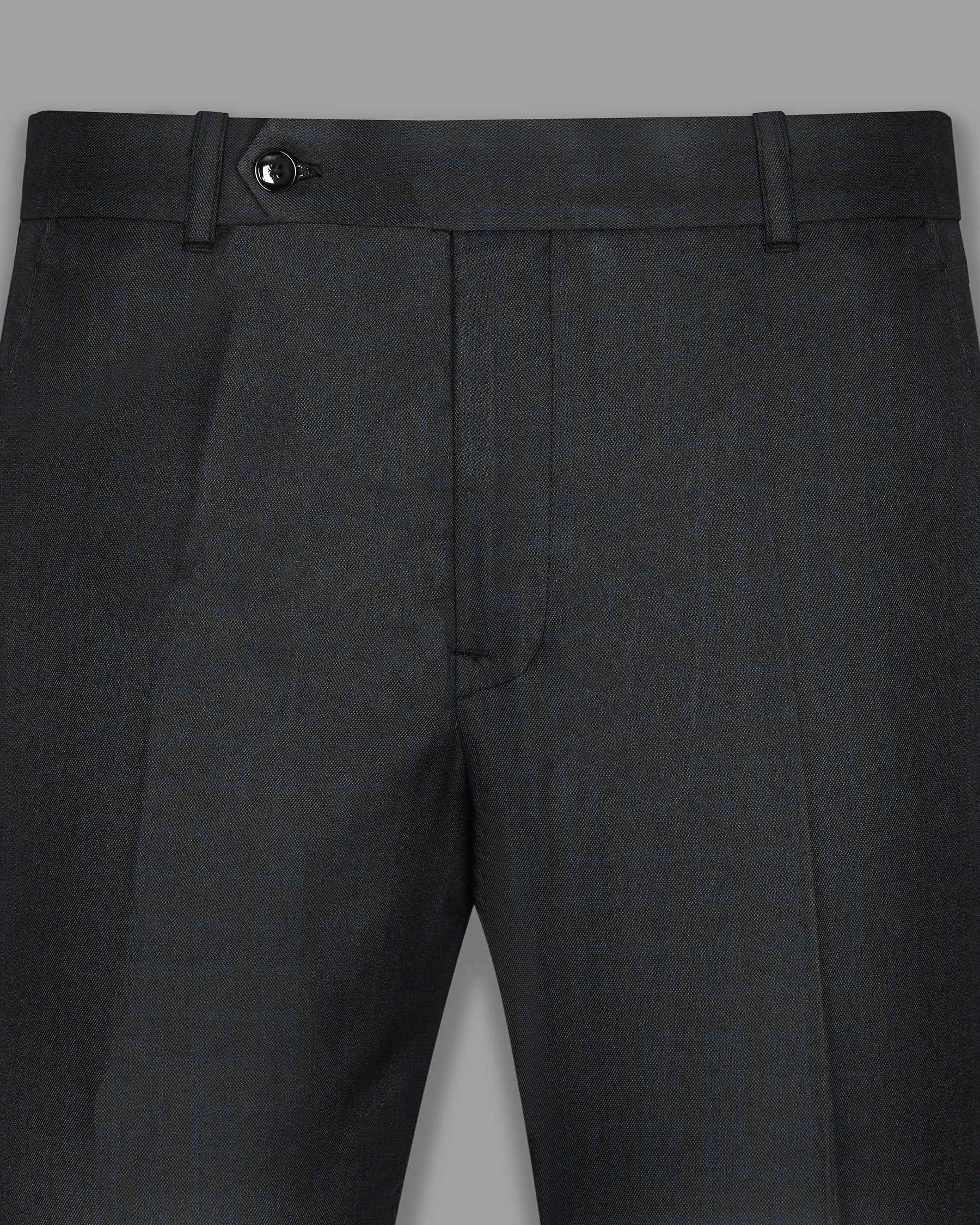 Charcoal Subtle windowpane Wool Blend Suit