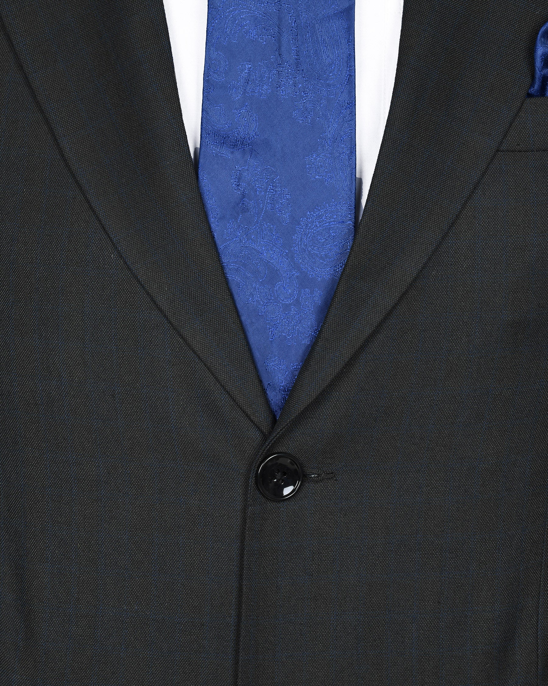 Charcoal Subtle windowpane Wool Blend Suit