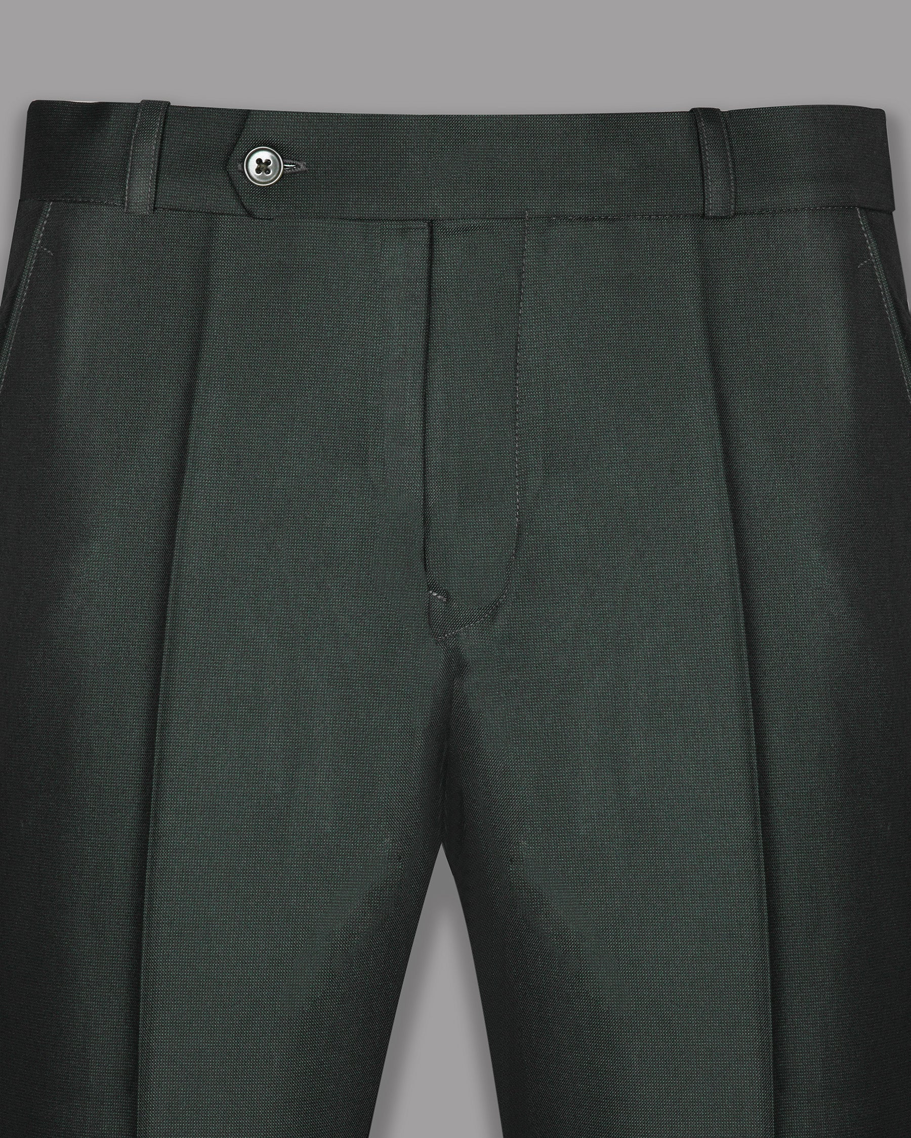Emerald Green Micro Dotted Wool Blend Suit