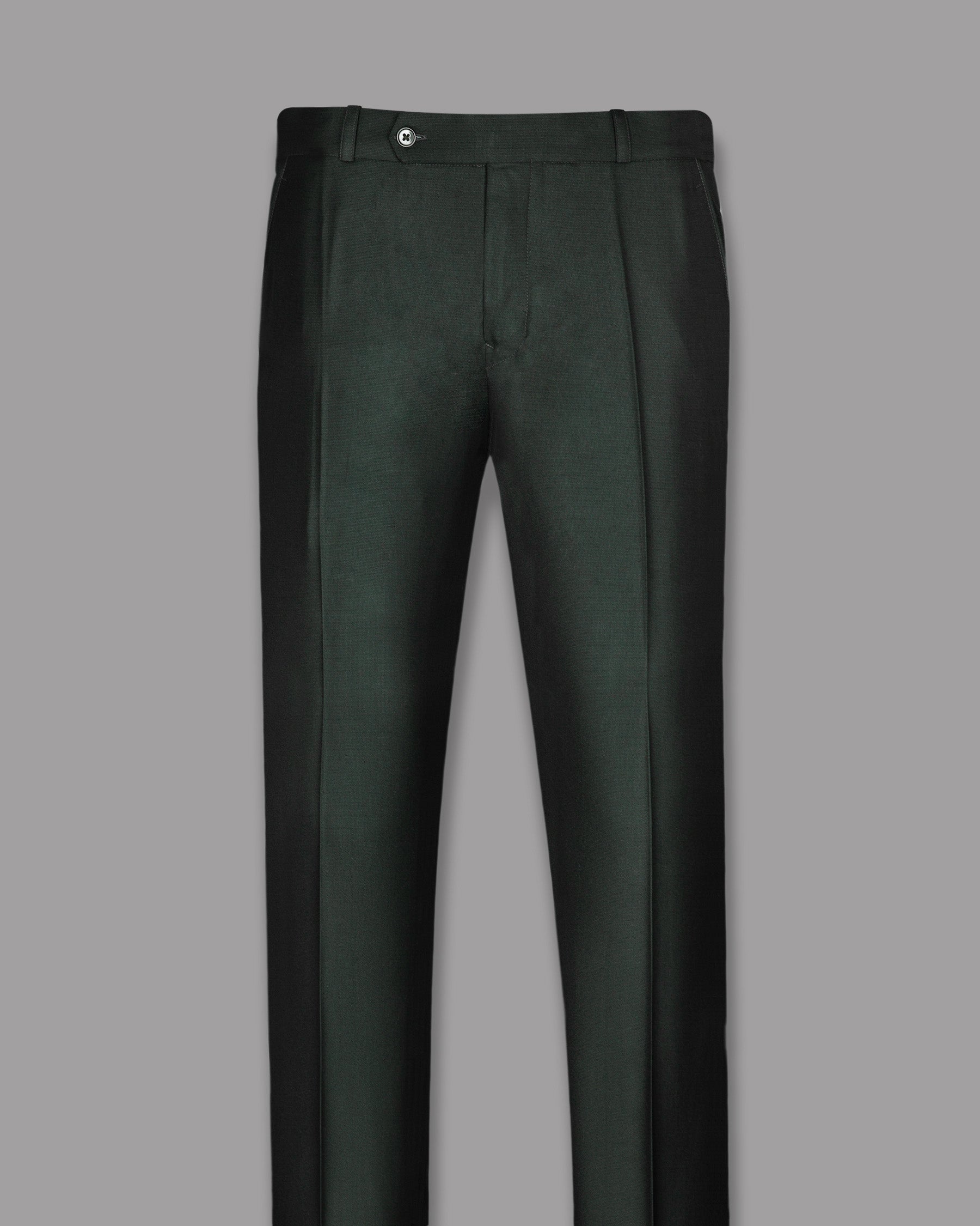 Emerald Green Micro Dotted Wool Blend Suit