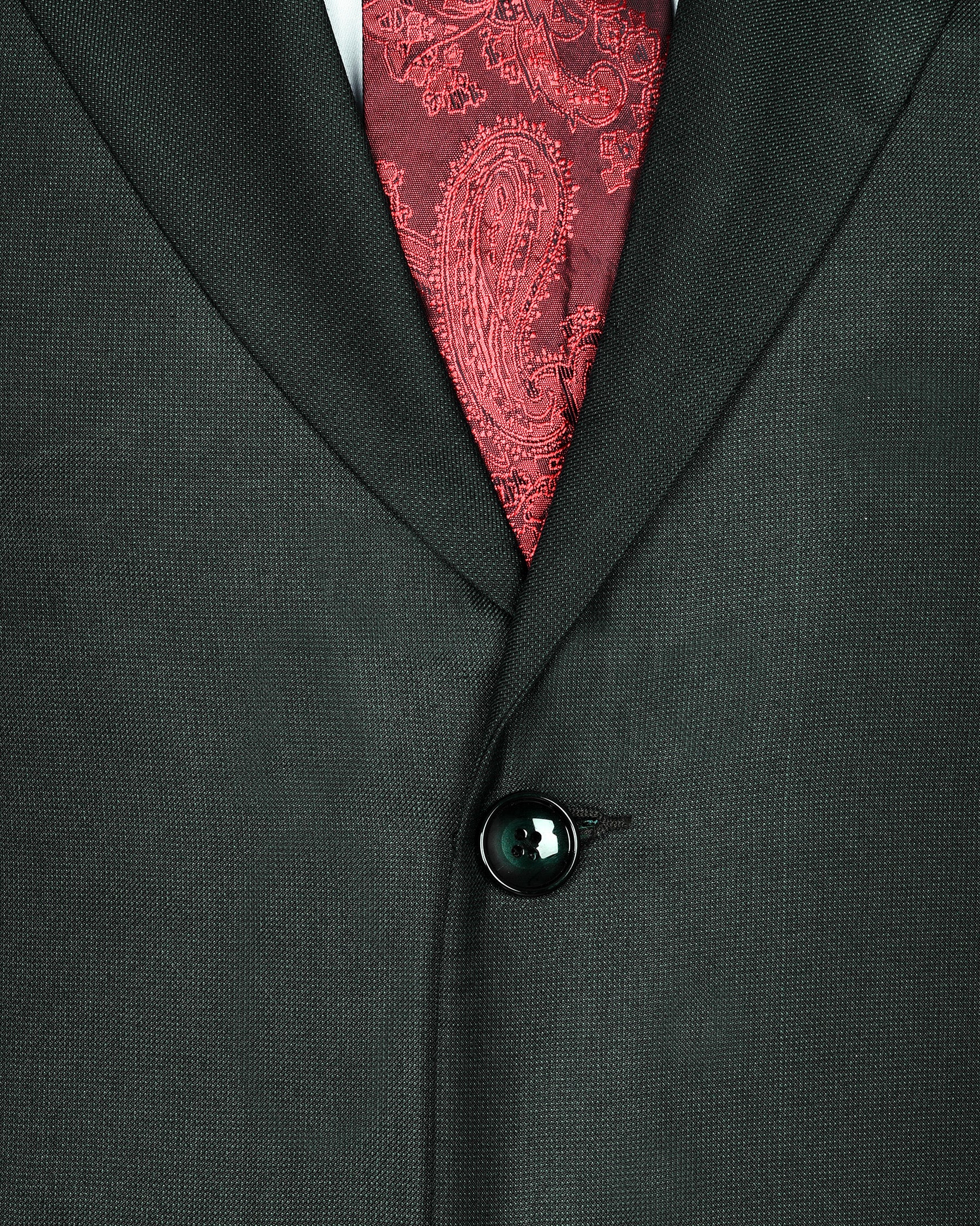 Emerald Green Micro Dotted Wool Blend Suit