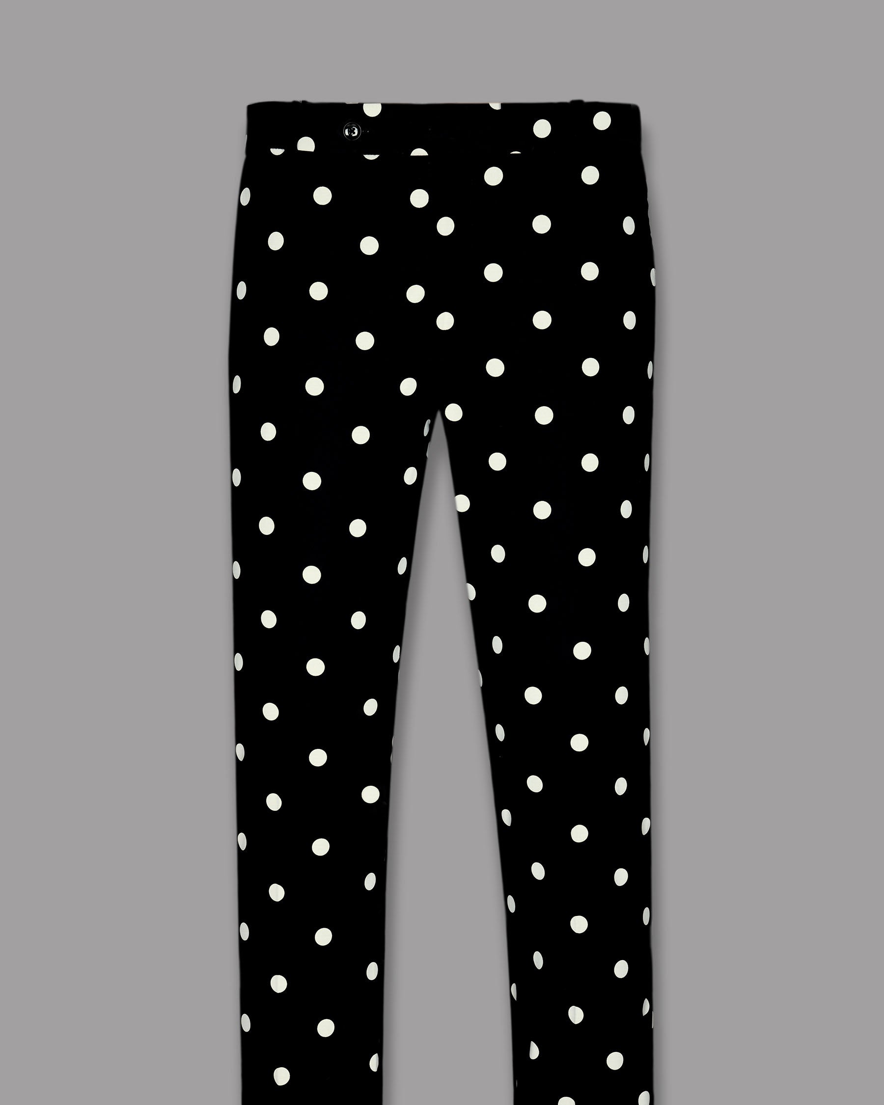 Jade Black Polka print Premium Cotton Suit