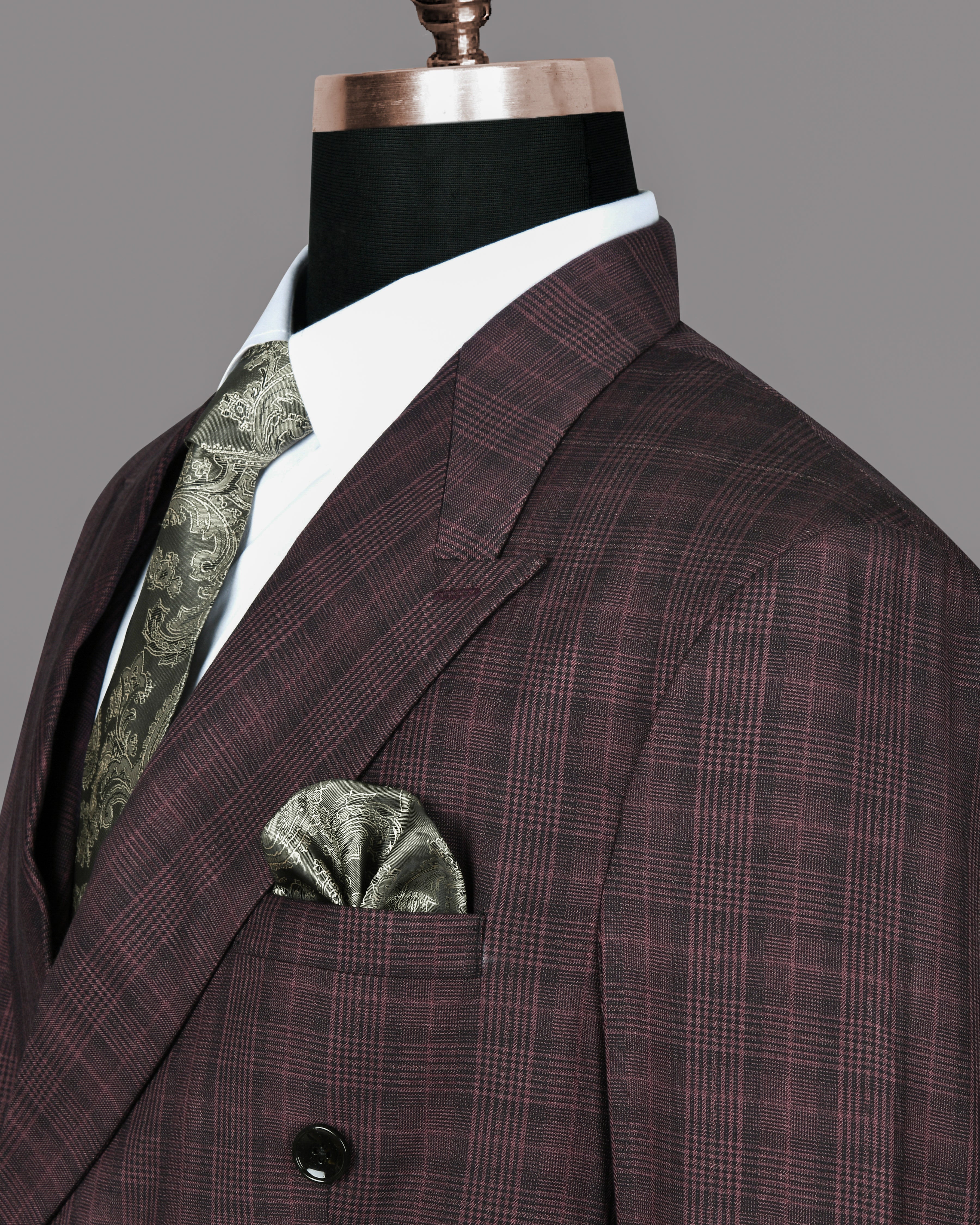 Rosewood Plaid Double Breasted Suit