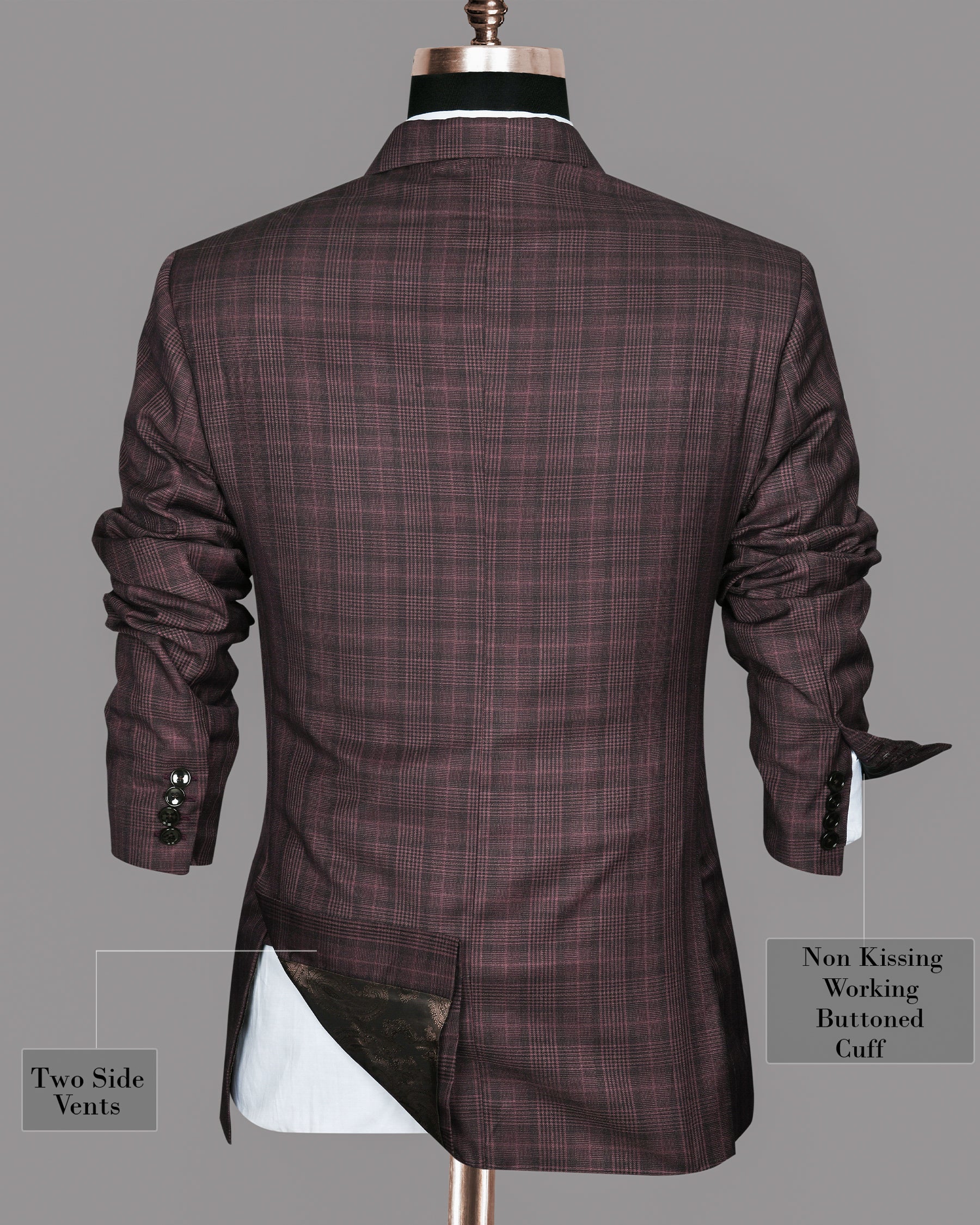 Rosewood Plaid Double Breasted Suit