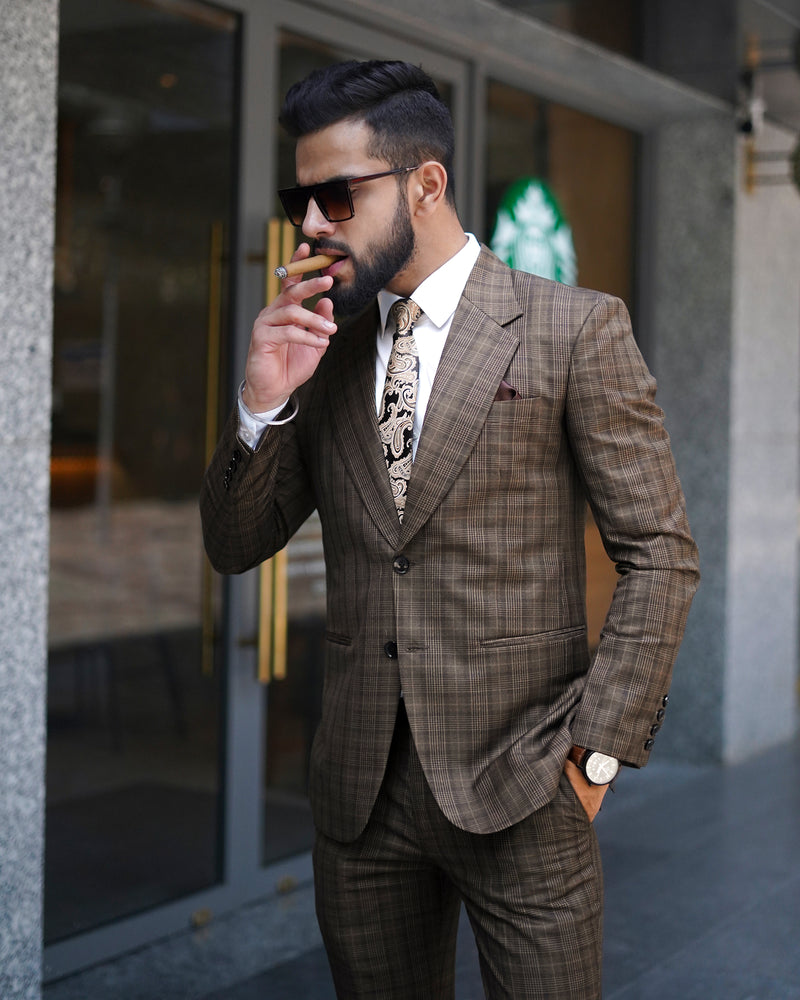 Walnut Plaid Suit