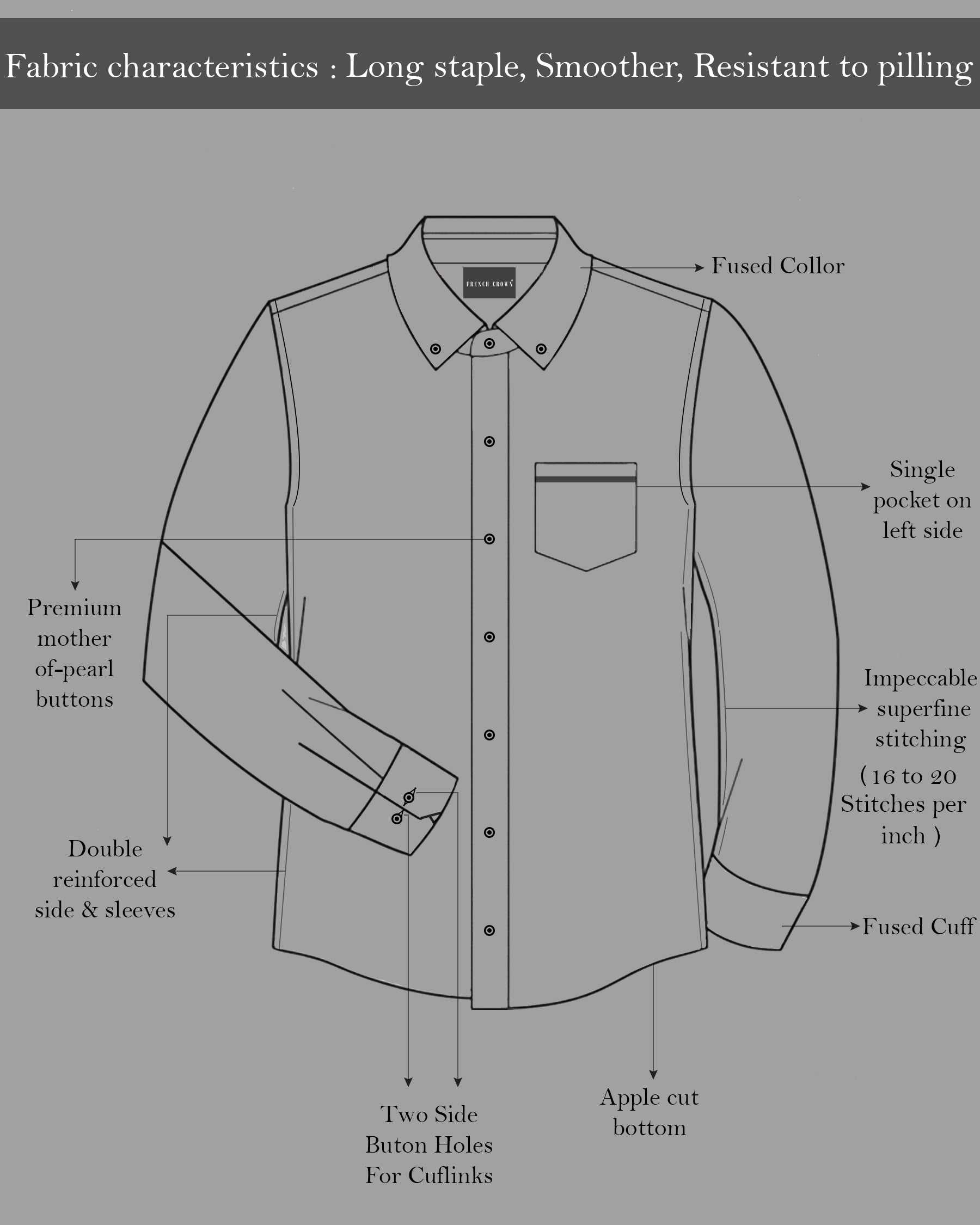 Shiraz Red and Big Stone Blue Plaid Herringbone Premium Cotton Shirt