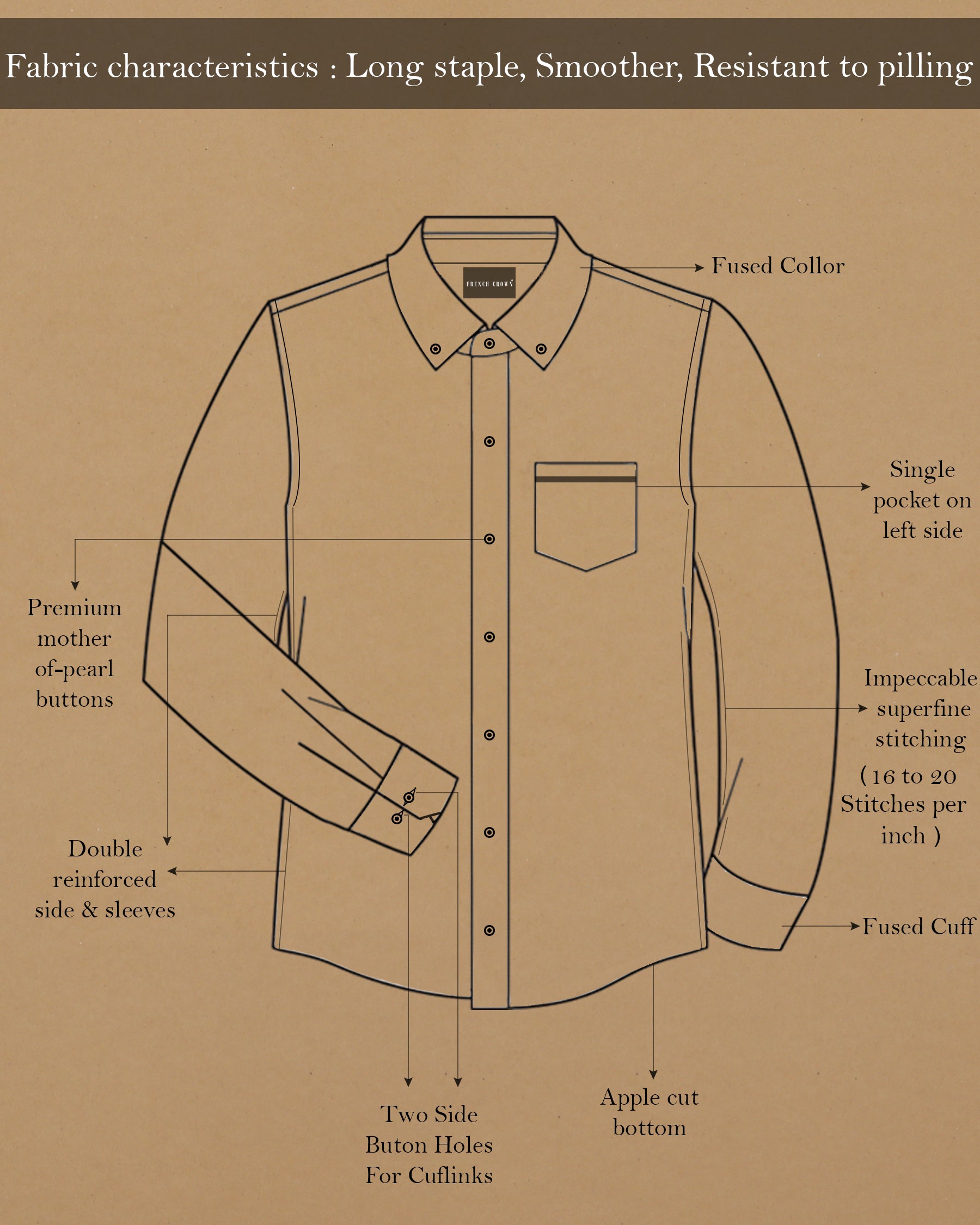 Desert Strom White Plaid Premium Cotton Shirt