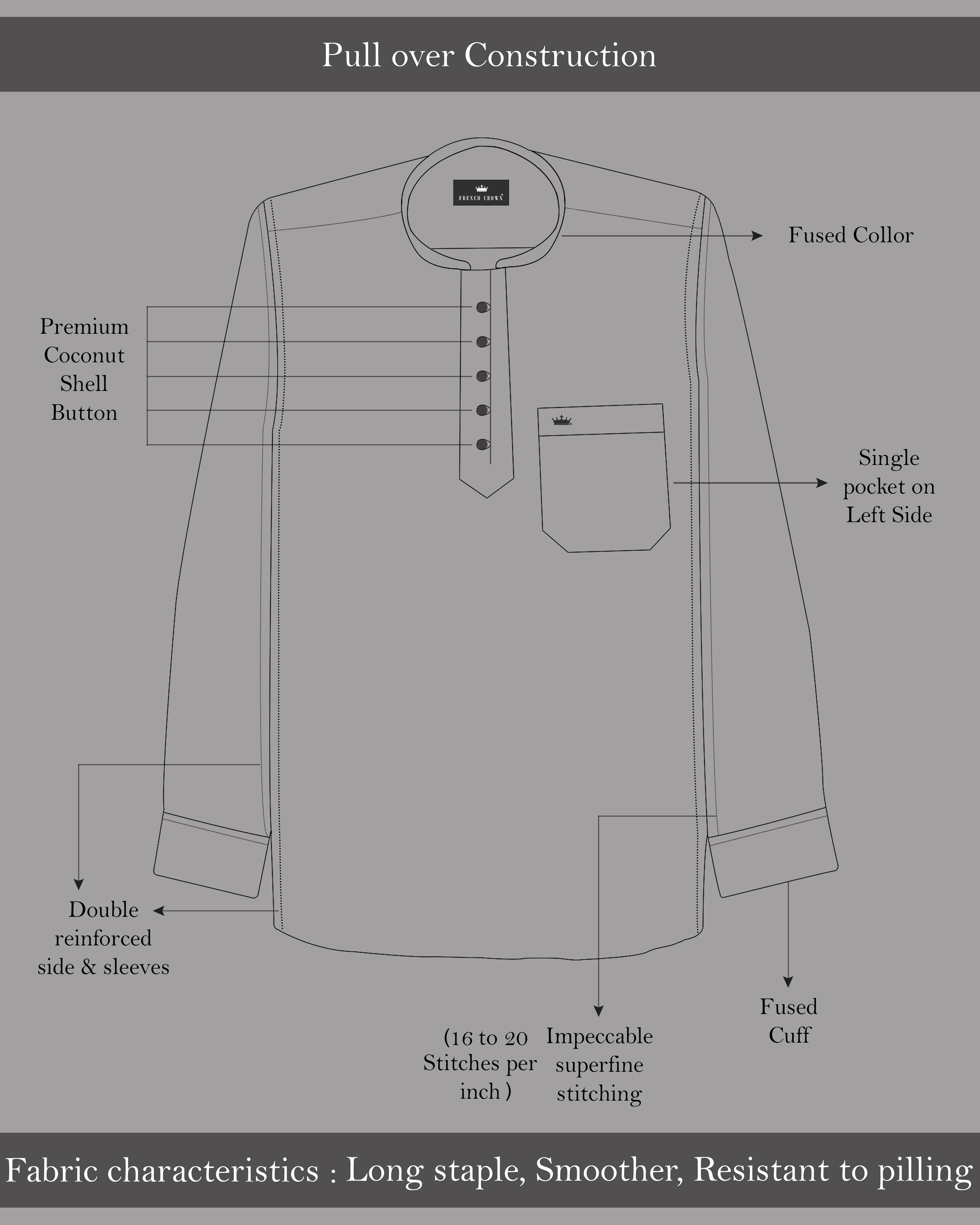 Bright White Shark Printed Luxurious Linen Shirt
