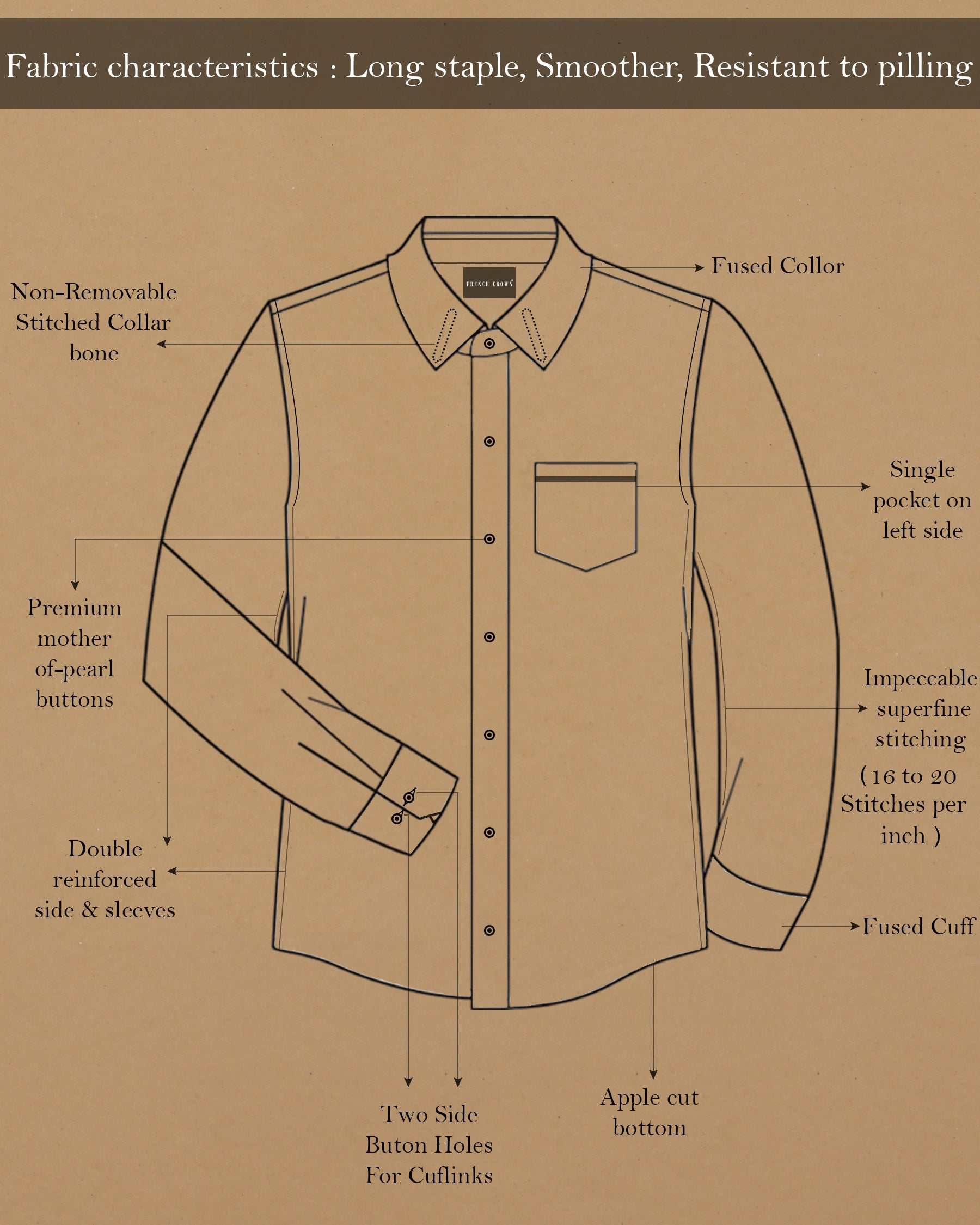 Olive Dobby Textured Giza Cotton shirt
