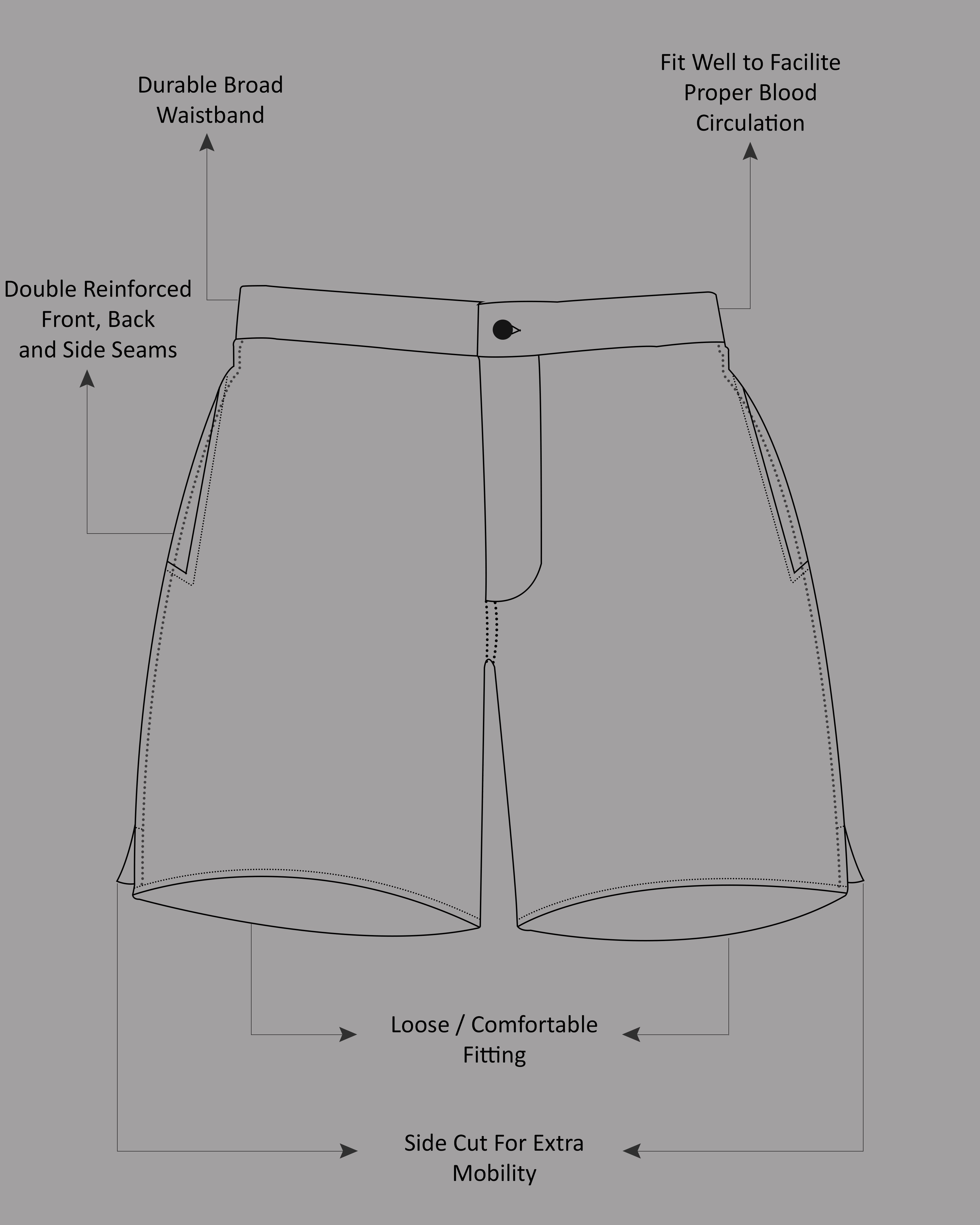 Jade Black Premium Linen and Premium Cotton Shorts
