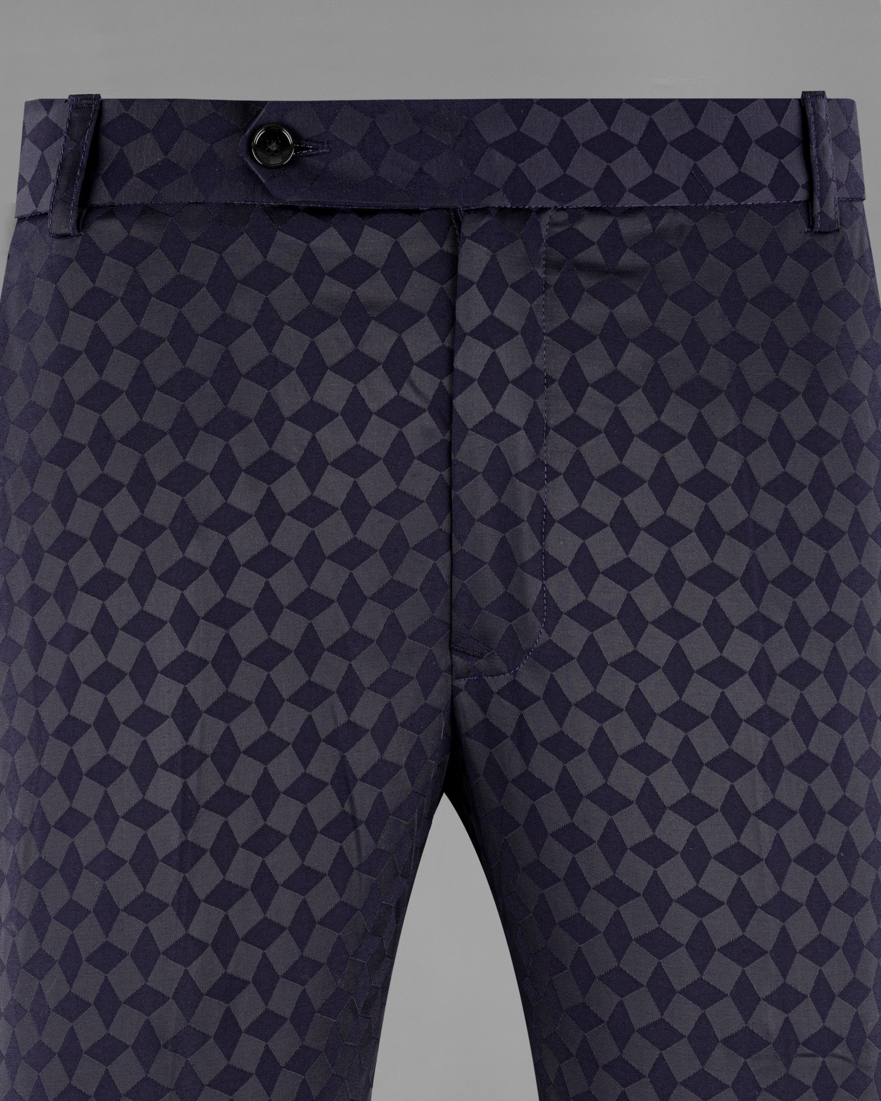Ship Gray and Charade Blue Diamond Pattern Wool Rich Pant T1218-28, T1218-30, T1218-32, T1218-34, T1218-36, T1218-38, T1218-40, T1218-42, T1218-44