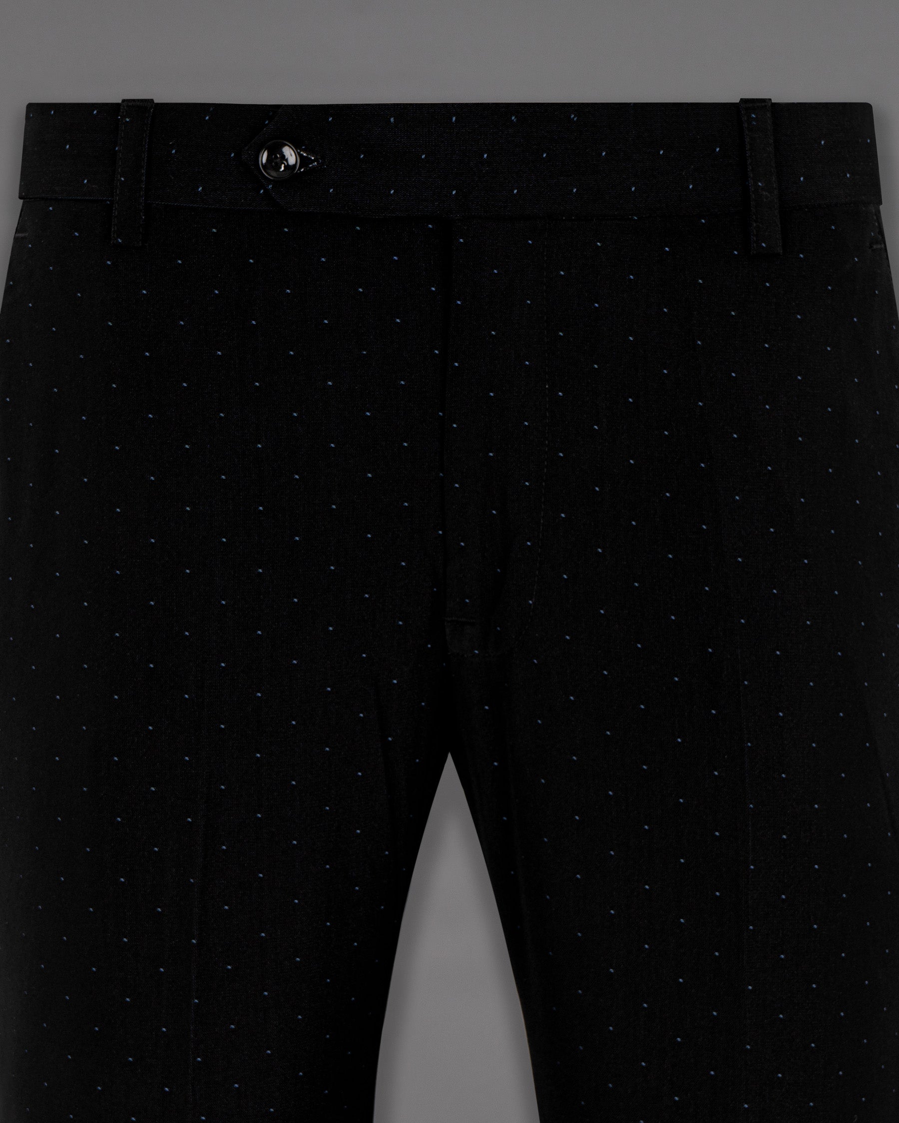 Jade Black with Havelock Blue Wool Rich Pant T1225-28, T1225-30, T1225-38, T1225-32, T1225-34, T1225-36, T1225-40, T1225-42, T1225-44