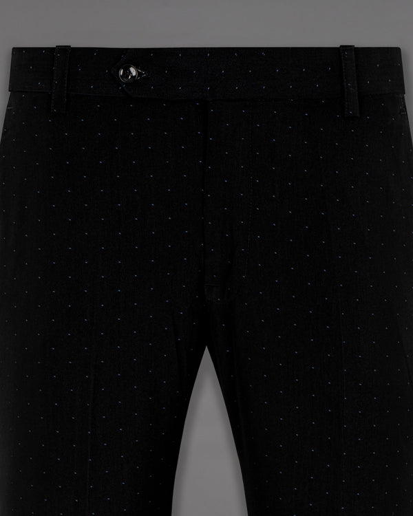 Jade Black with Havelock Blue Wool Rich Pant T1225-28, T1225-30, T1225-38, T1225-32, T1225-34, T1225-36, T1225-40, T1225-42, T1225-44