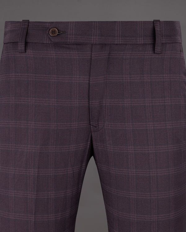 Burgundy Windowpane Woolrich Pant T1234-28, T1234-30, T1234-32, T1234-34, T1234-36, T1234-38, T1234-40, T1234-42, T1234-44