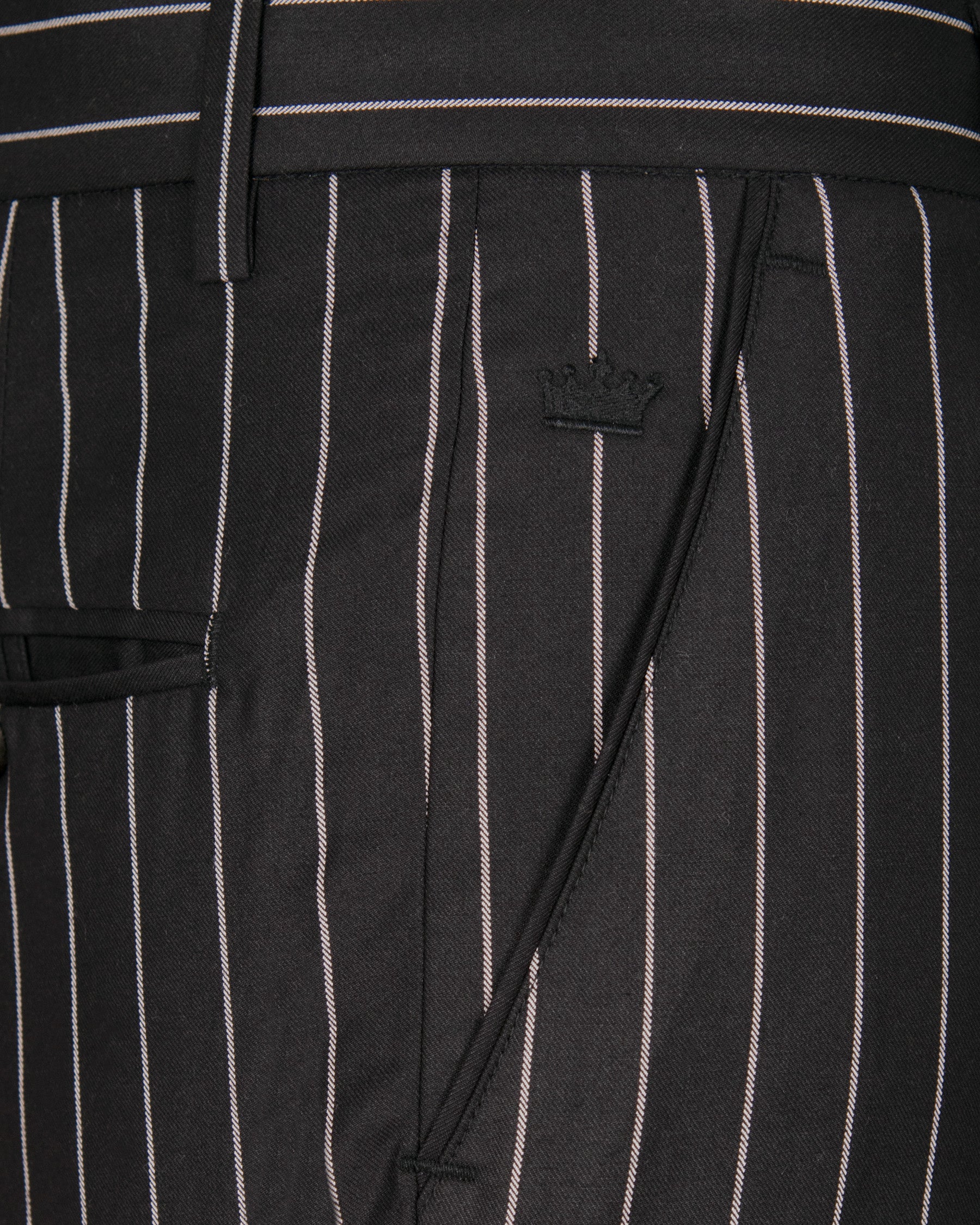 Charcoal Gray with white Striped Woolrich Pant