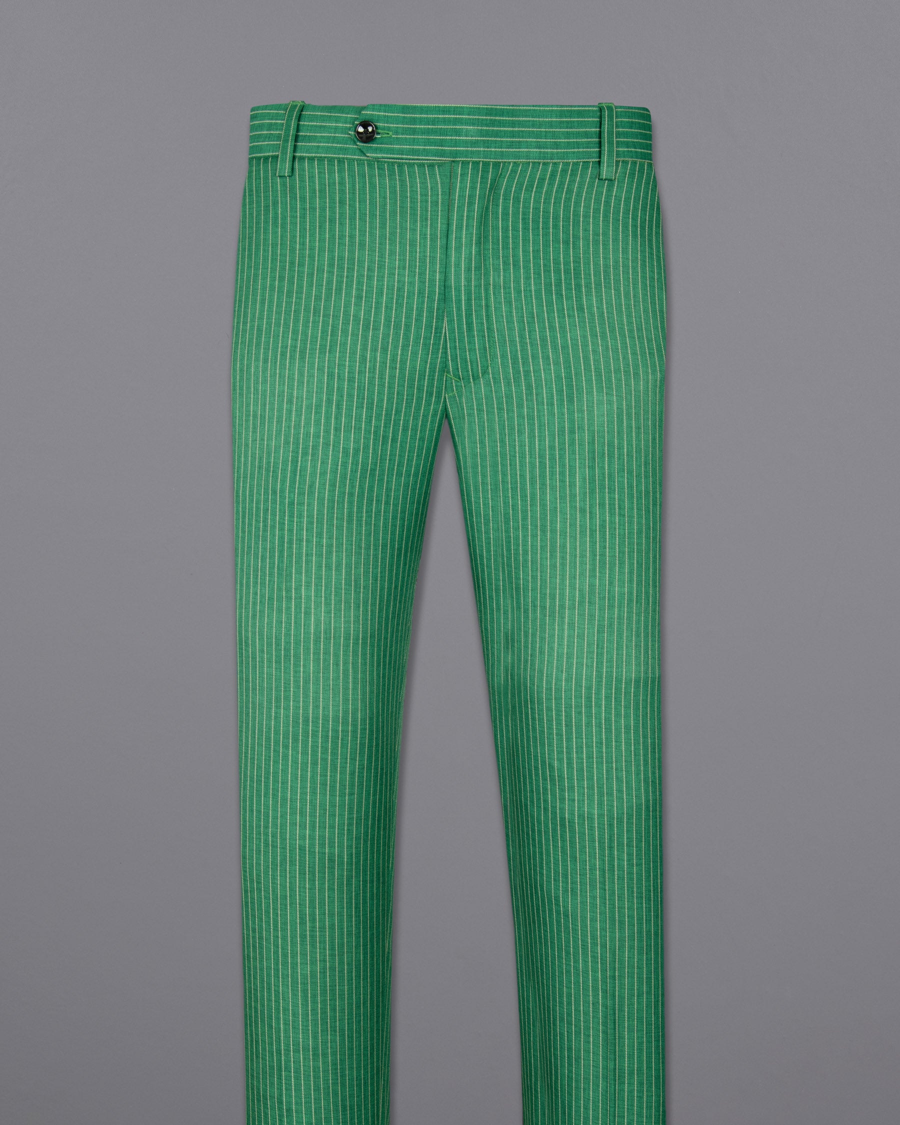 Viridian Green Striped Woolrich Pant