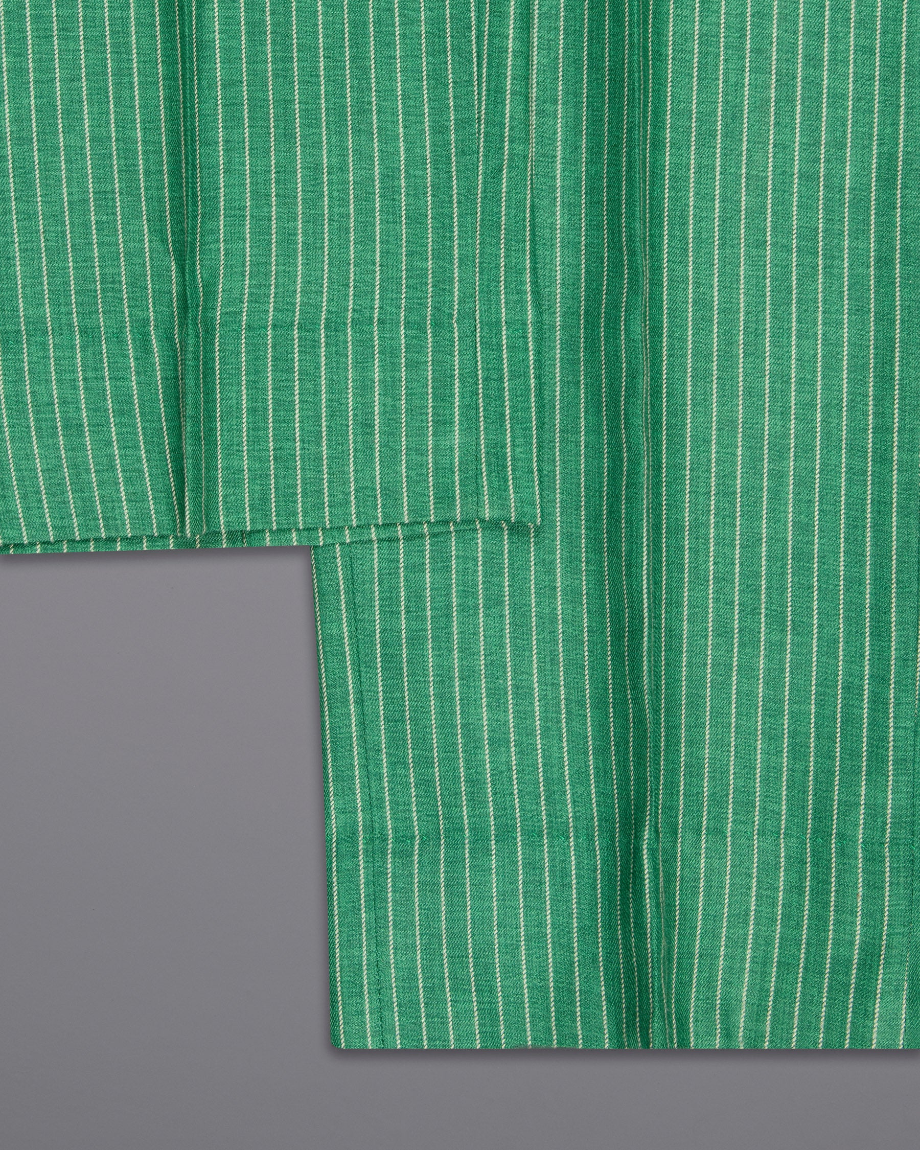 Viridian Green Striped Woolrich Pant