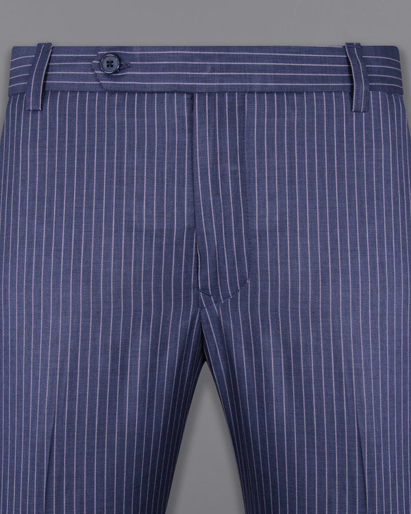 Martinique Blue with Prelude Striped Premium Cotton Pant T1298-28, T1298-30, T1298-32, T1298-34, T1298-36, T1298-38, T1298-40, T1298-42, T1298-44