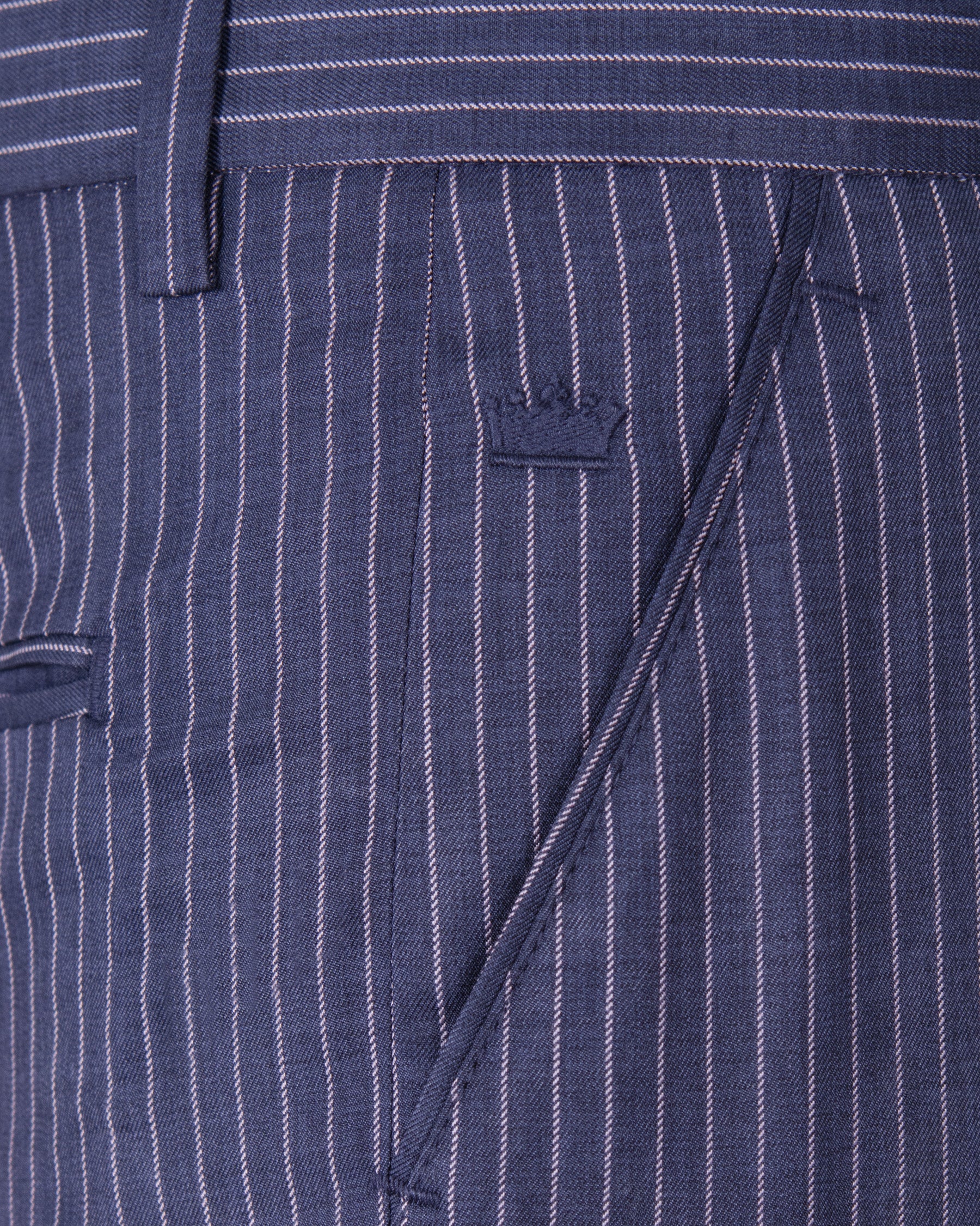 Martinique Blue with Prelude Striped Premium Cotton Pant