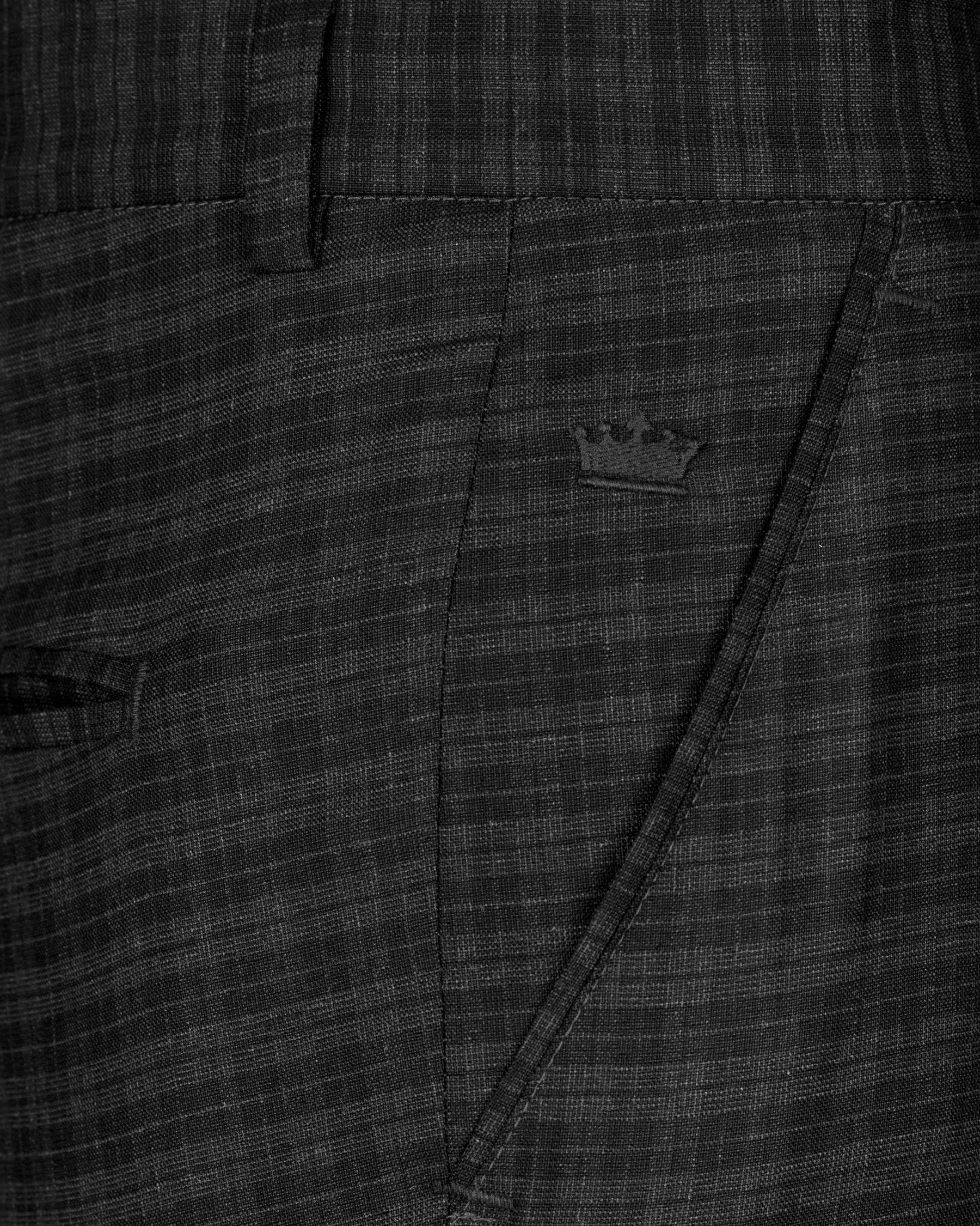 Mine Shaft Black Wool Rich Pant