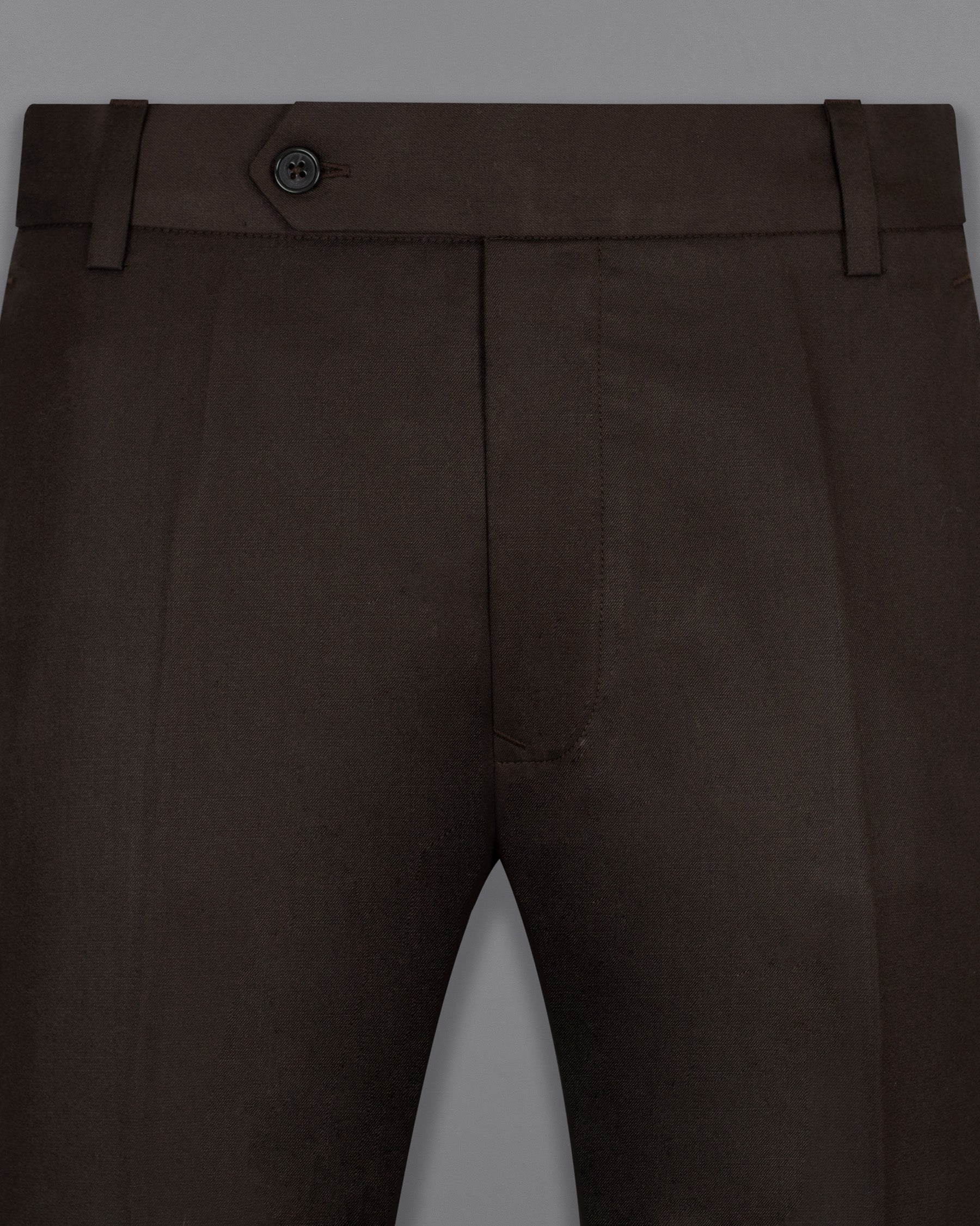 Cocoa Brown Wool Rich Pant