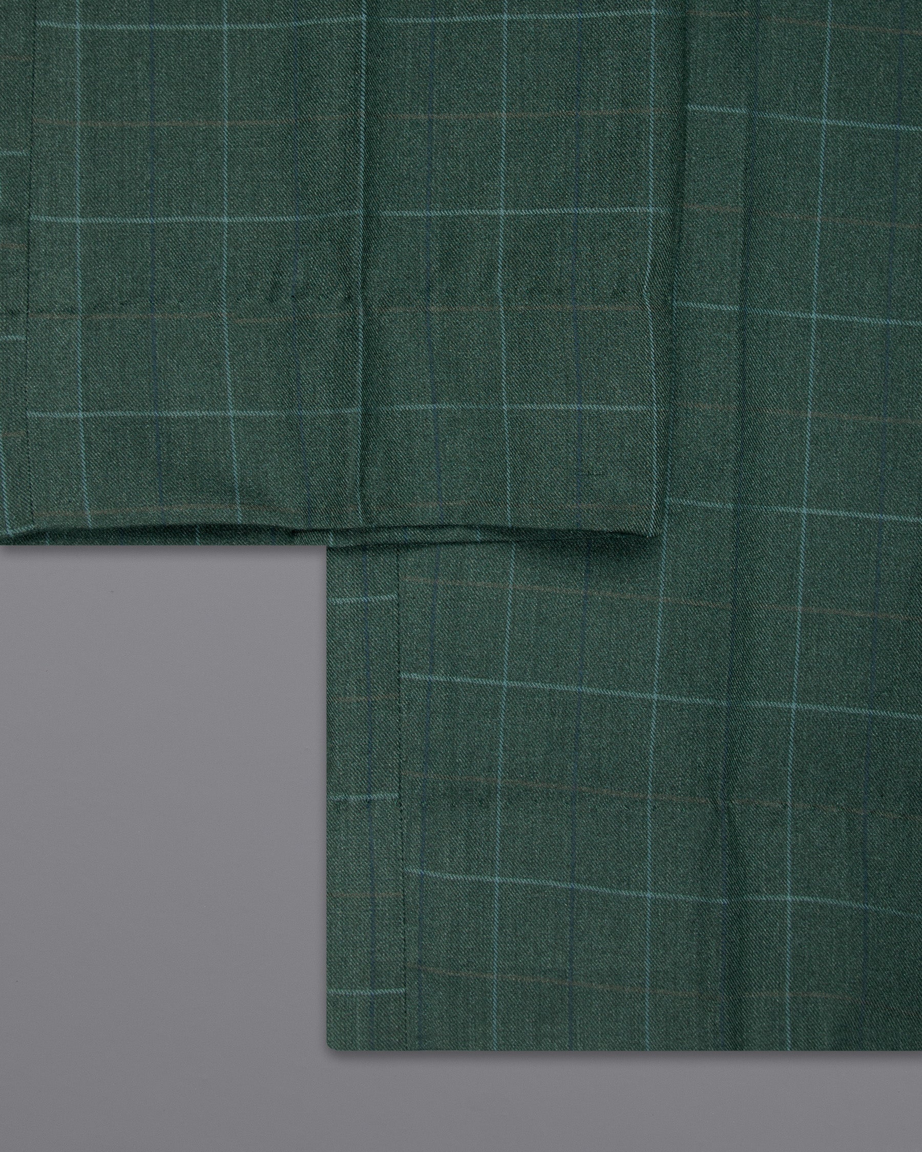 Celtic Green Windowpane Wool Rich Pant