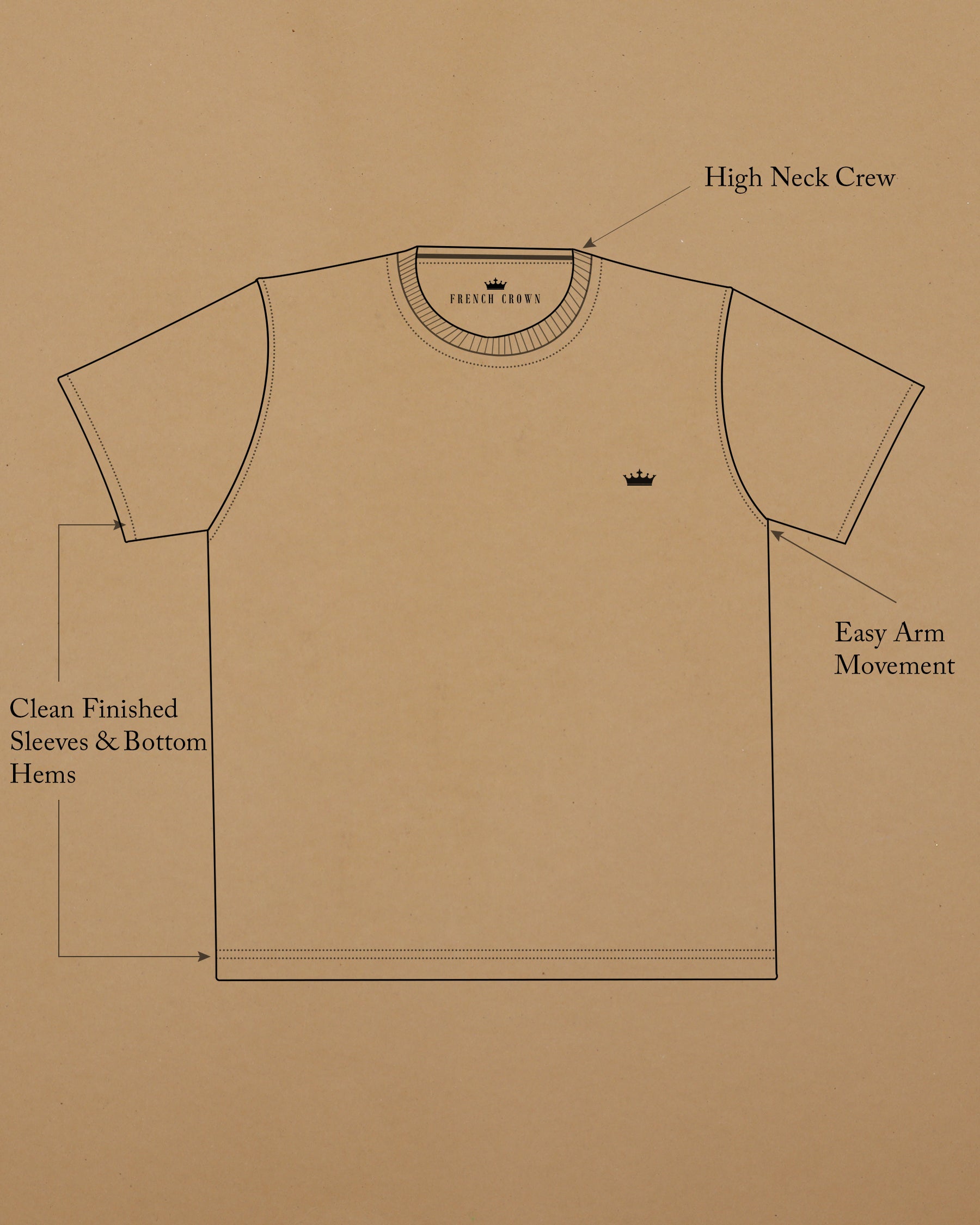 Navy Pinstriped Lightweight Premium Cotton T-shirt