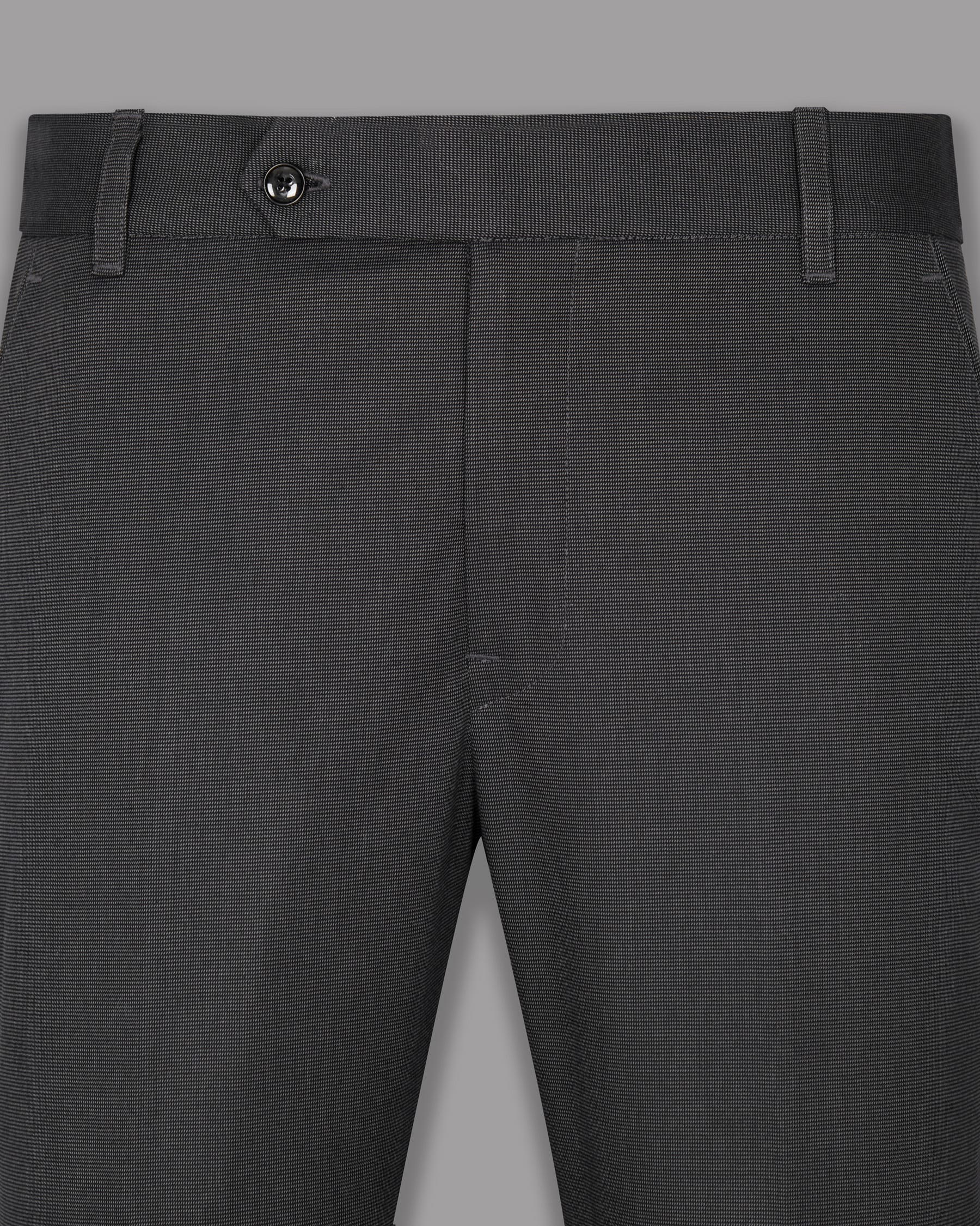 Abbey Gray Micro Textured Wool-Silk blend Pant T1036-42, T1036-40, T1036-38, T1036-44, T1036-30, T1036-32, T1036-34, T1036-36, T1036-28