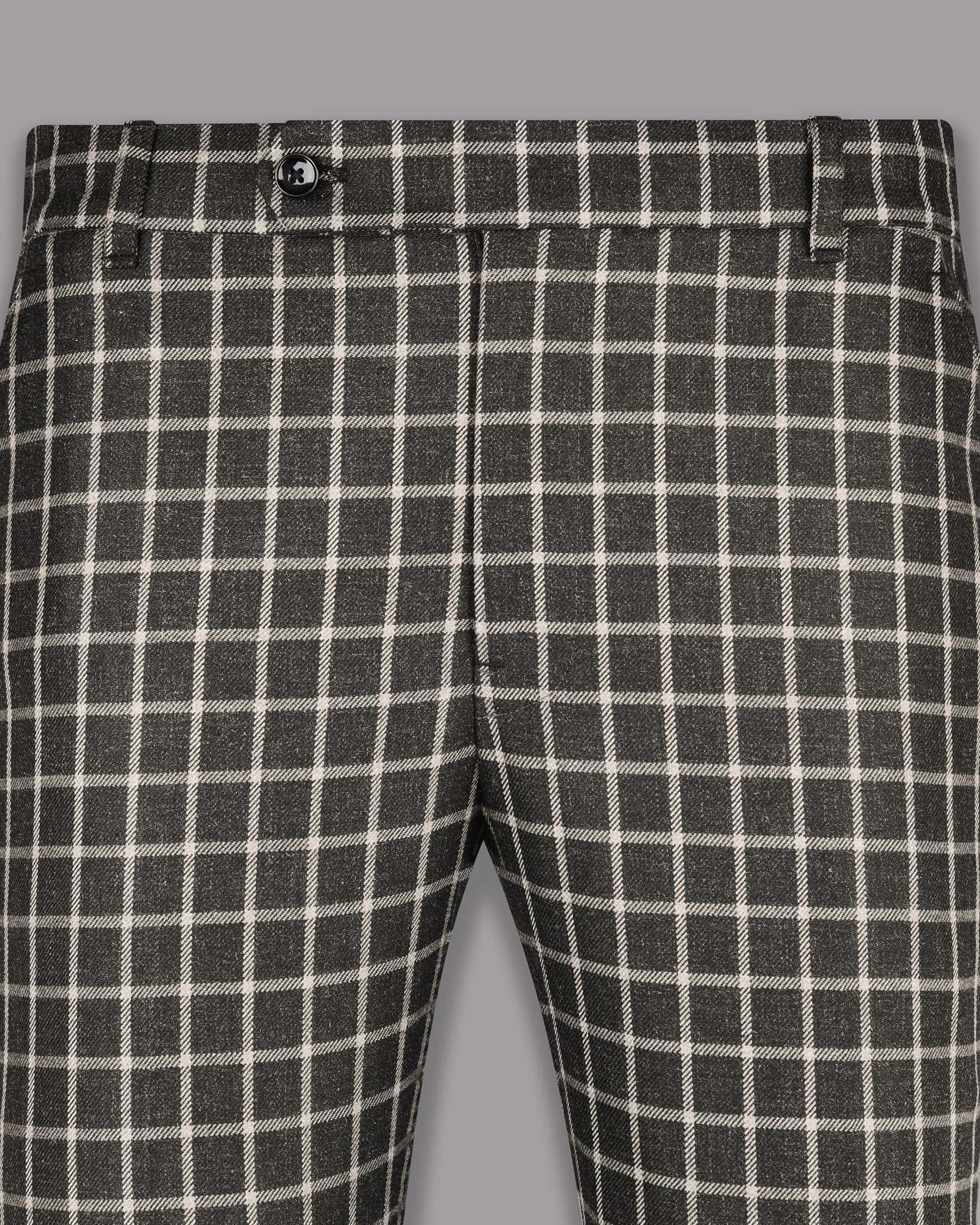 Charcoal Windowpane Wool Rich Pant T1086-28, T1086-30, T1086-32, T1086-40, T1086-42, T1086-38, T1086-44, T1086-36, T1086-34