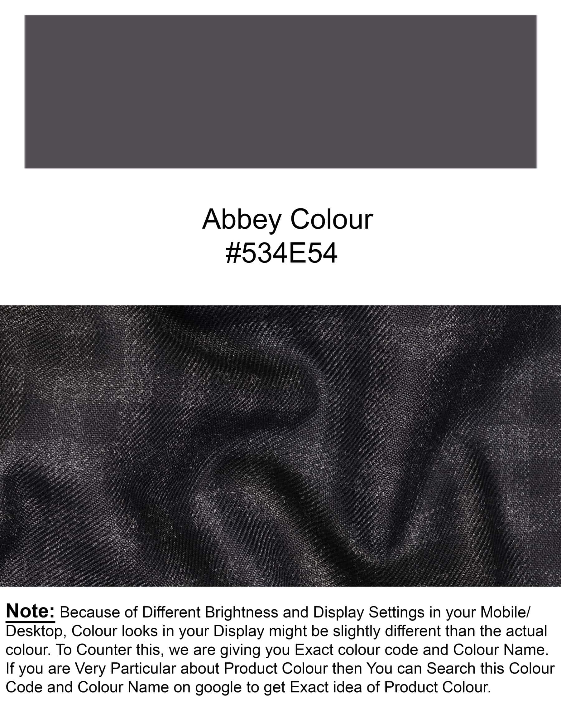 Abbey Grey Tonal Checked Wool Rich Pant