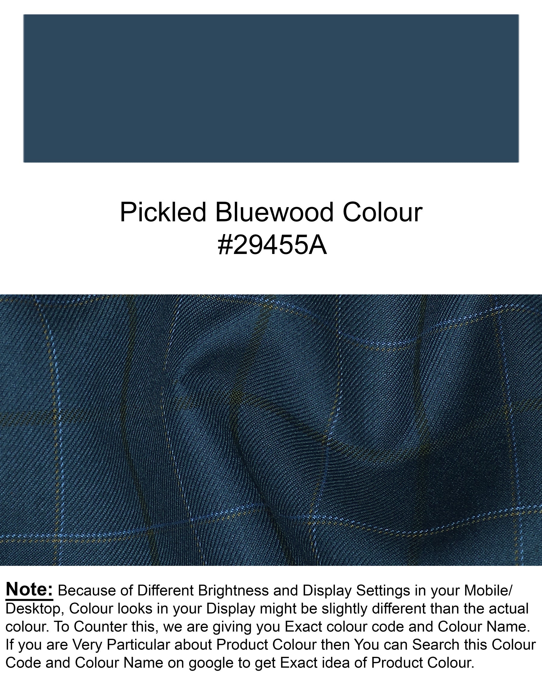 Pickled Bluewood Plaid Wool Rich Pant