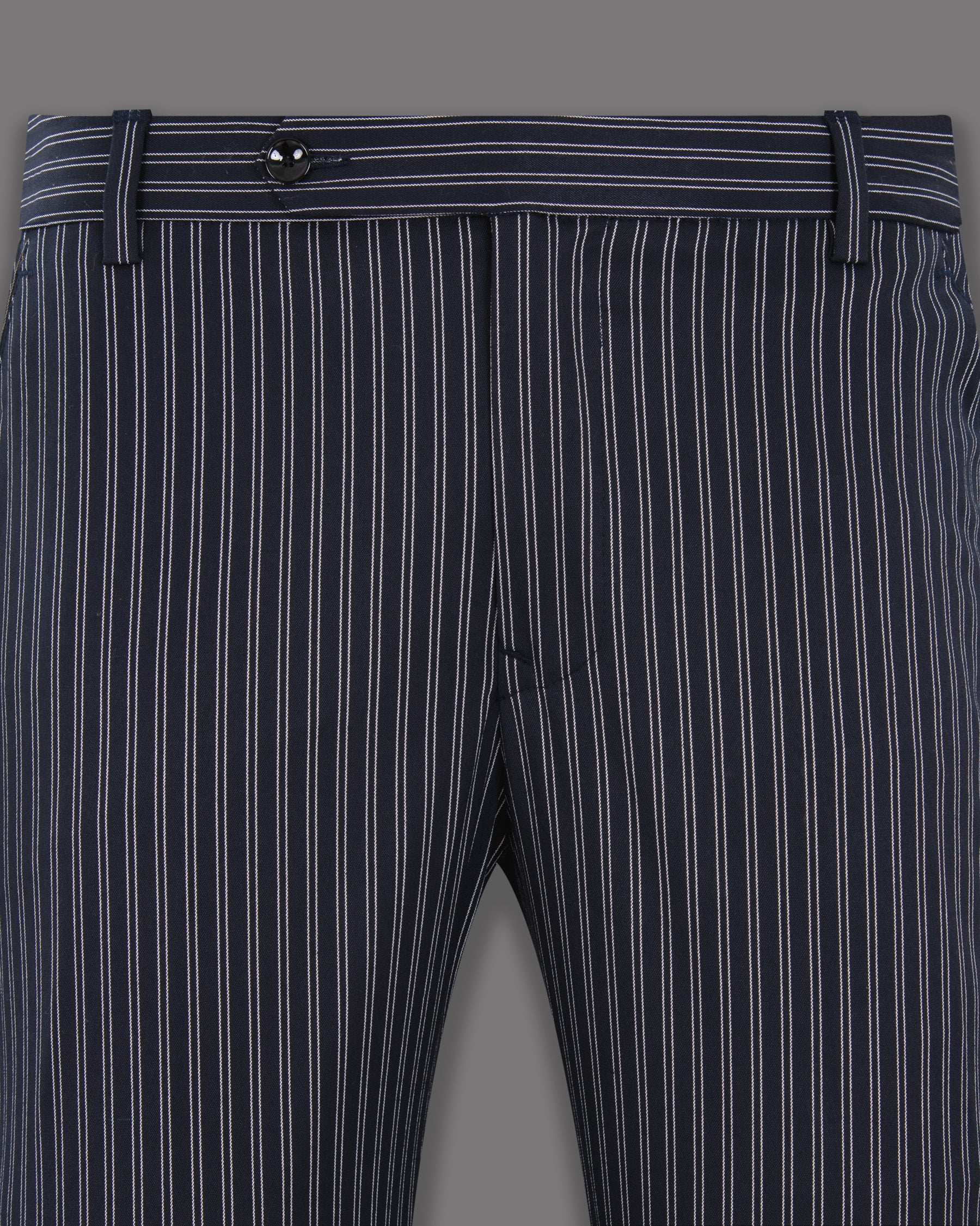 Navy Double Striped Wool Rich Pant T1265-28, T1265-30, T1265-32, T1265-34, T1265-36, T1265-38, T1265-40, T1265-42, T1265-44