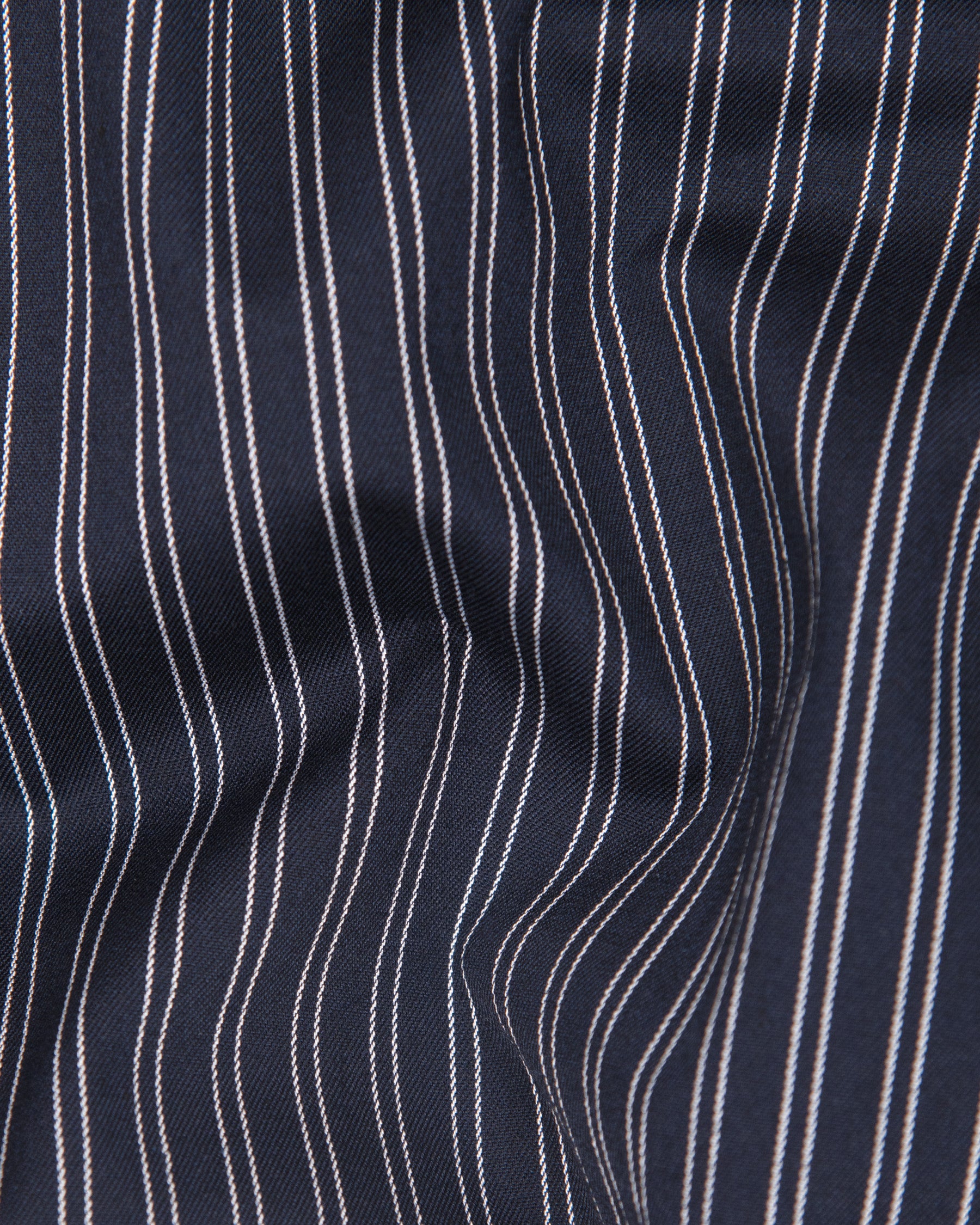 Navy Double Striped Wool Rich Pant