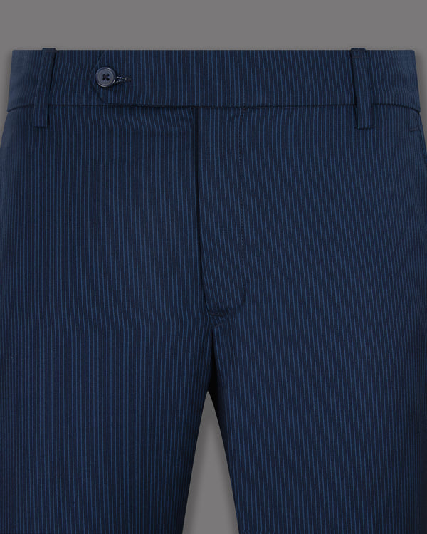 Midnight and Chambray blue Striped Woolrich Pant T1272-28, T1272-30, T1272-32, T1272-44, T1272-42, T1272-34, T1272-36, T1272-38, T1272-40