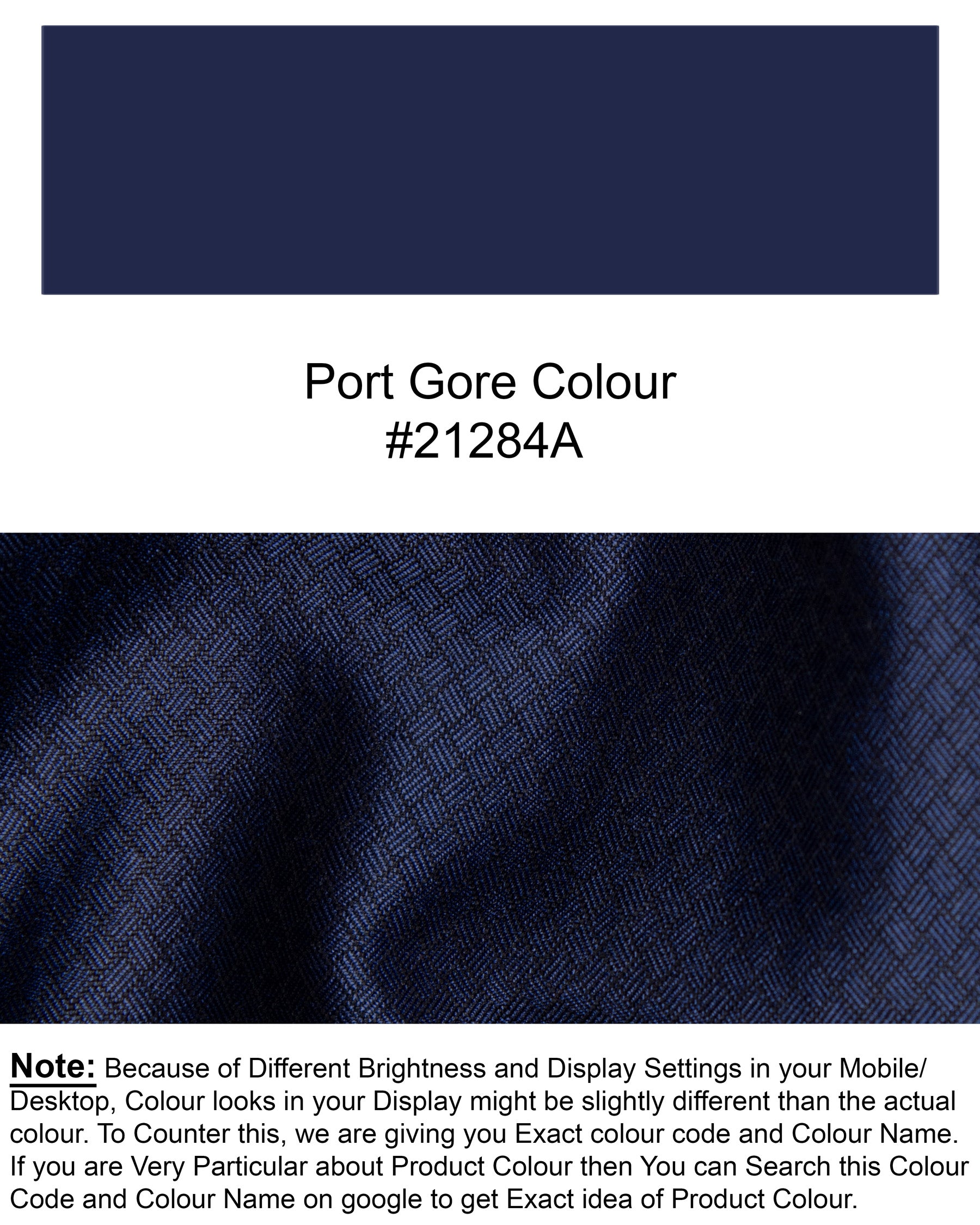 Port Gore Blue Subtle Textured Woolrich Pant