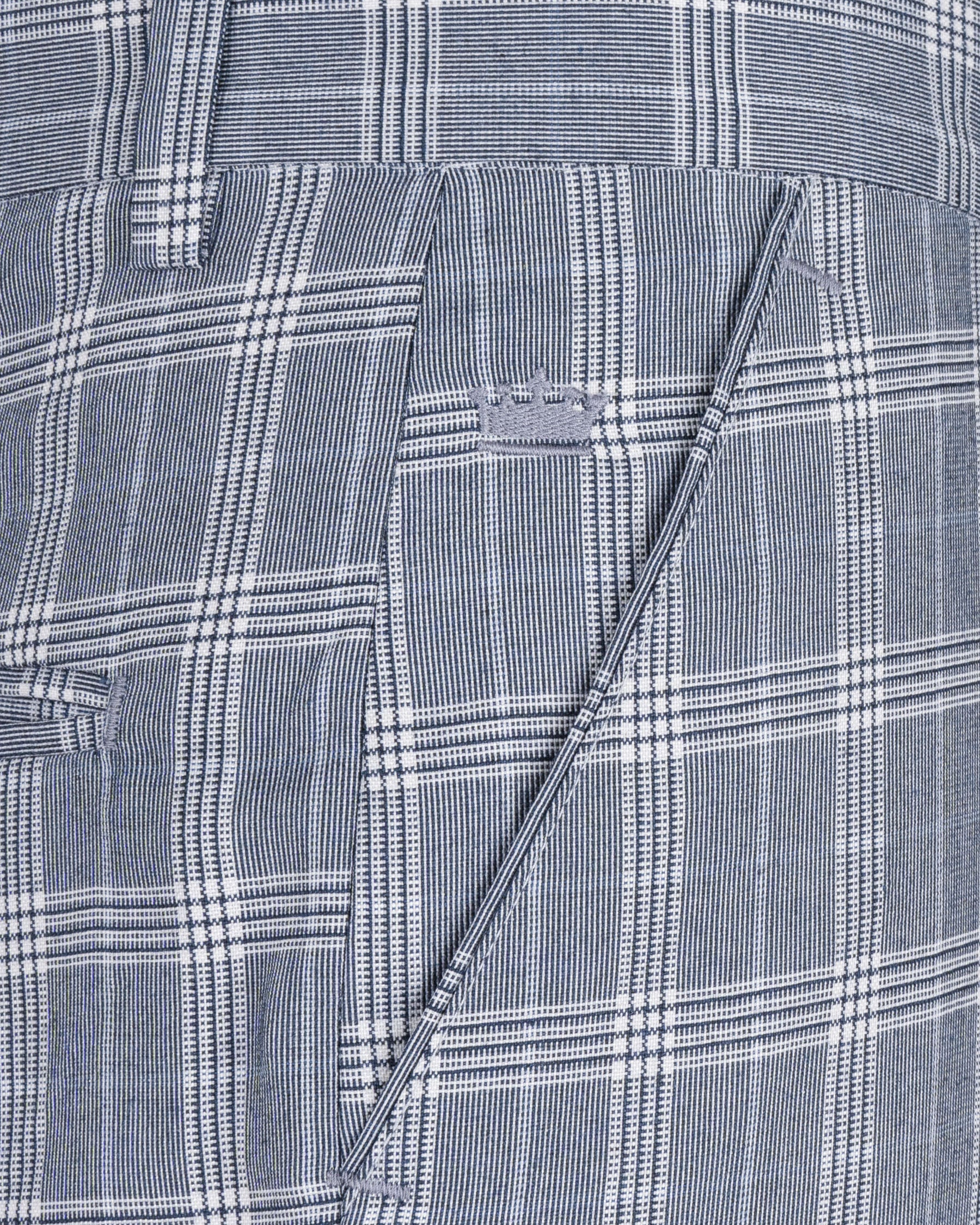 Fiord Grey Plaid Premium Cotton Pant