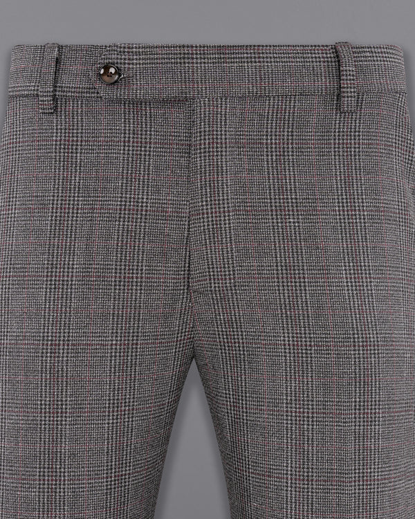 Scorpion Grey Subtle Plaid Wool Rich Pant