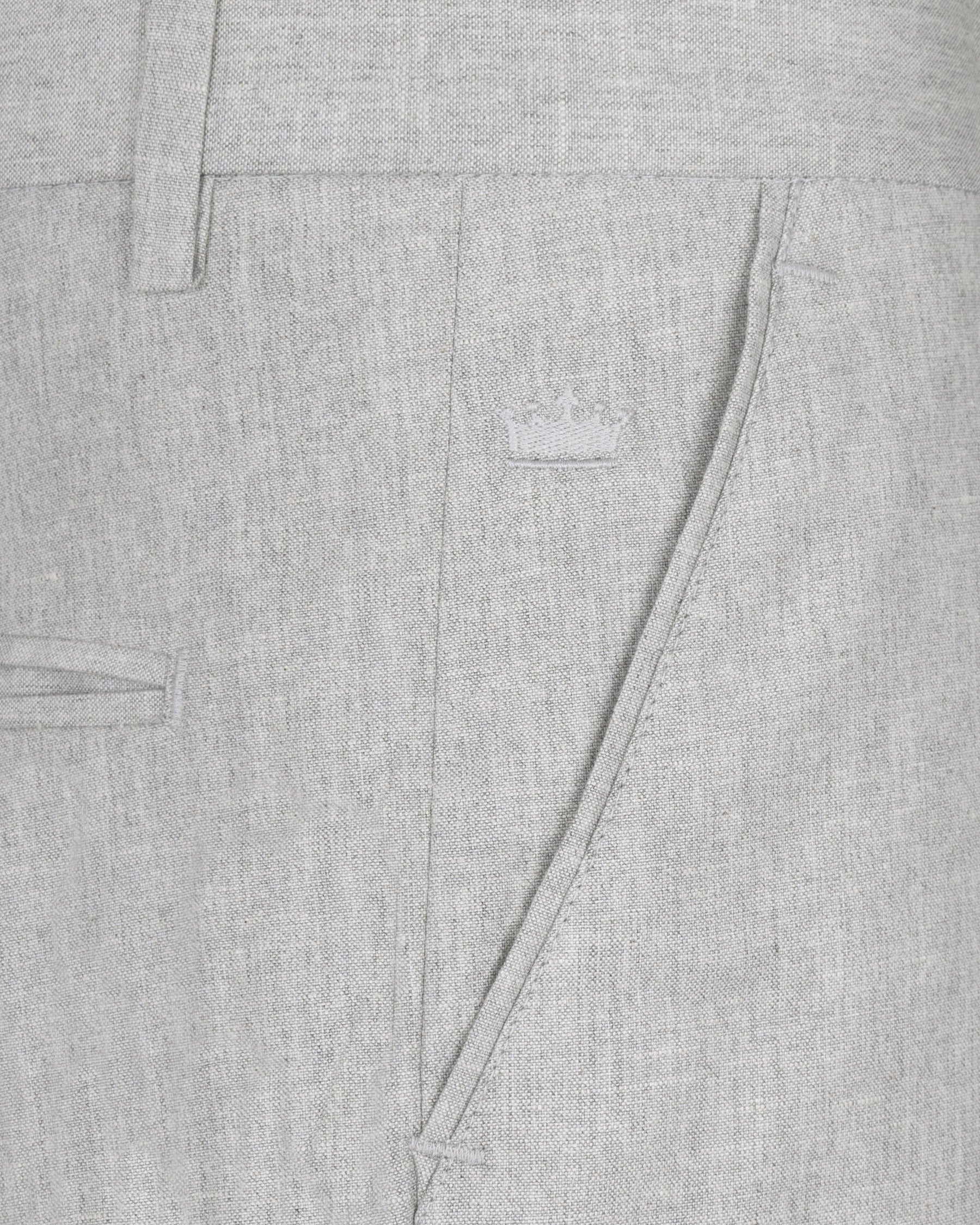 Pumice Grey Wool Rich Pant