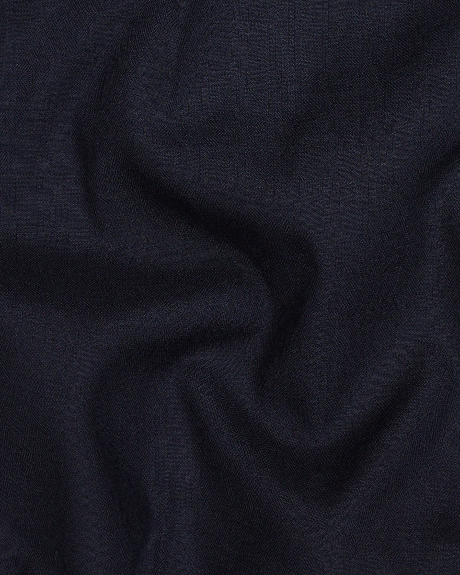 Navy Blue Subtle Textured Wool Rich Pant