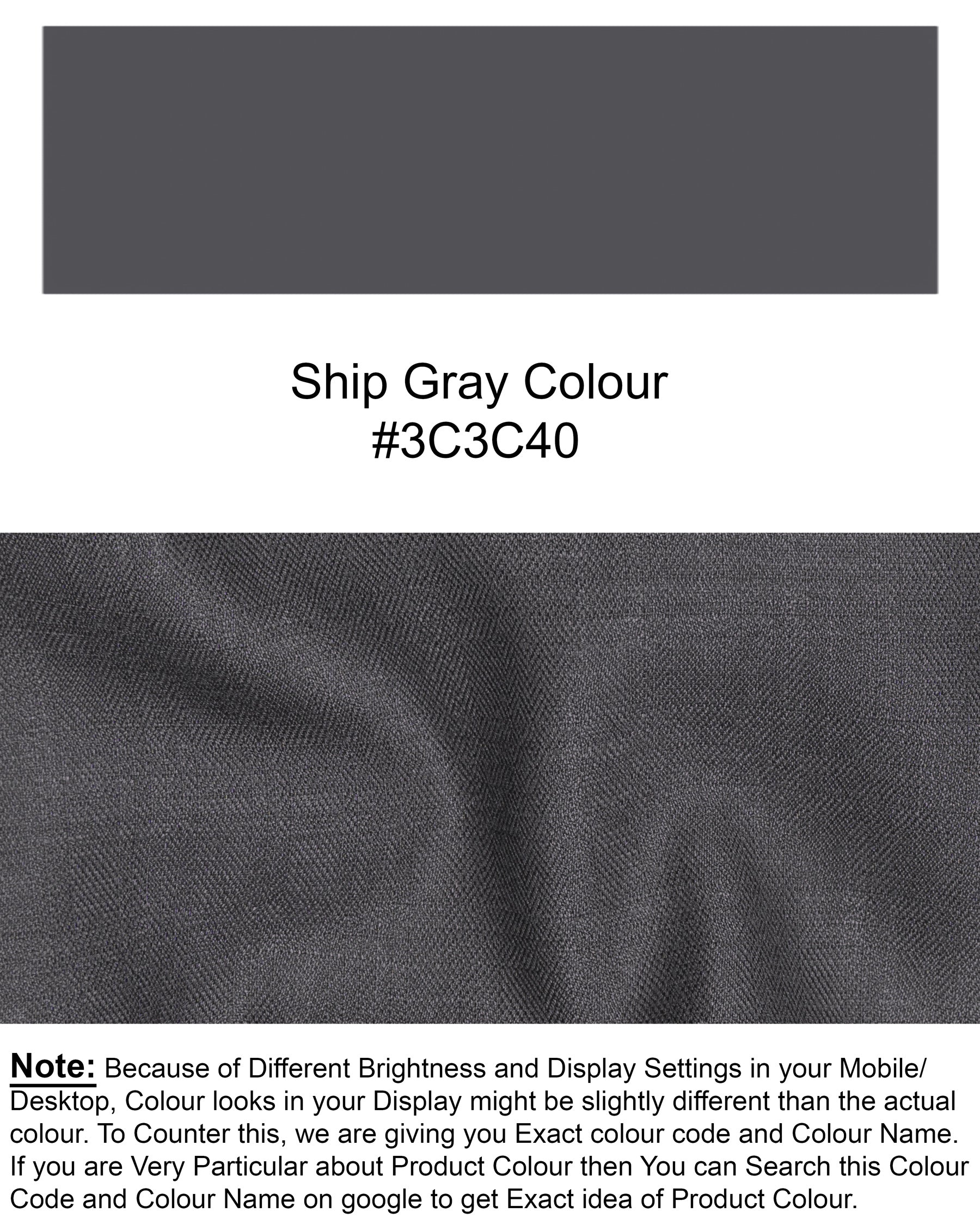 Ship Grey Wool Rich Pant