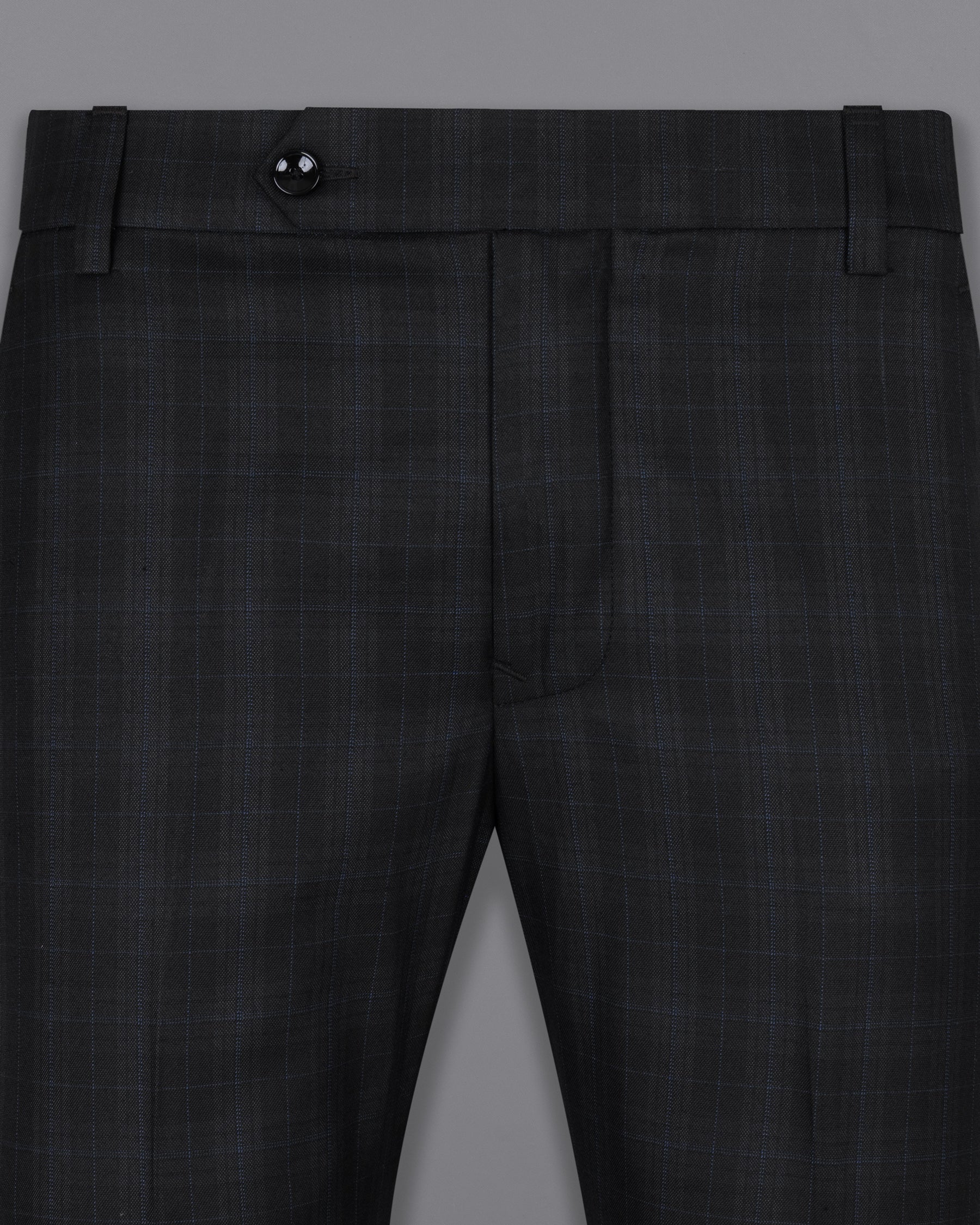 Mine Shaft Black Plaid Wool Rich Pant