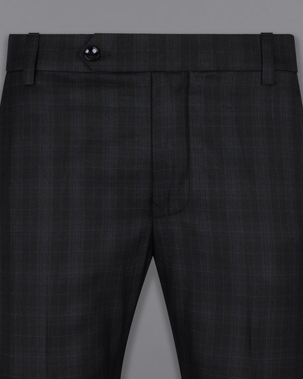 Mine Shaft Black Plaid Wool Rich Pant