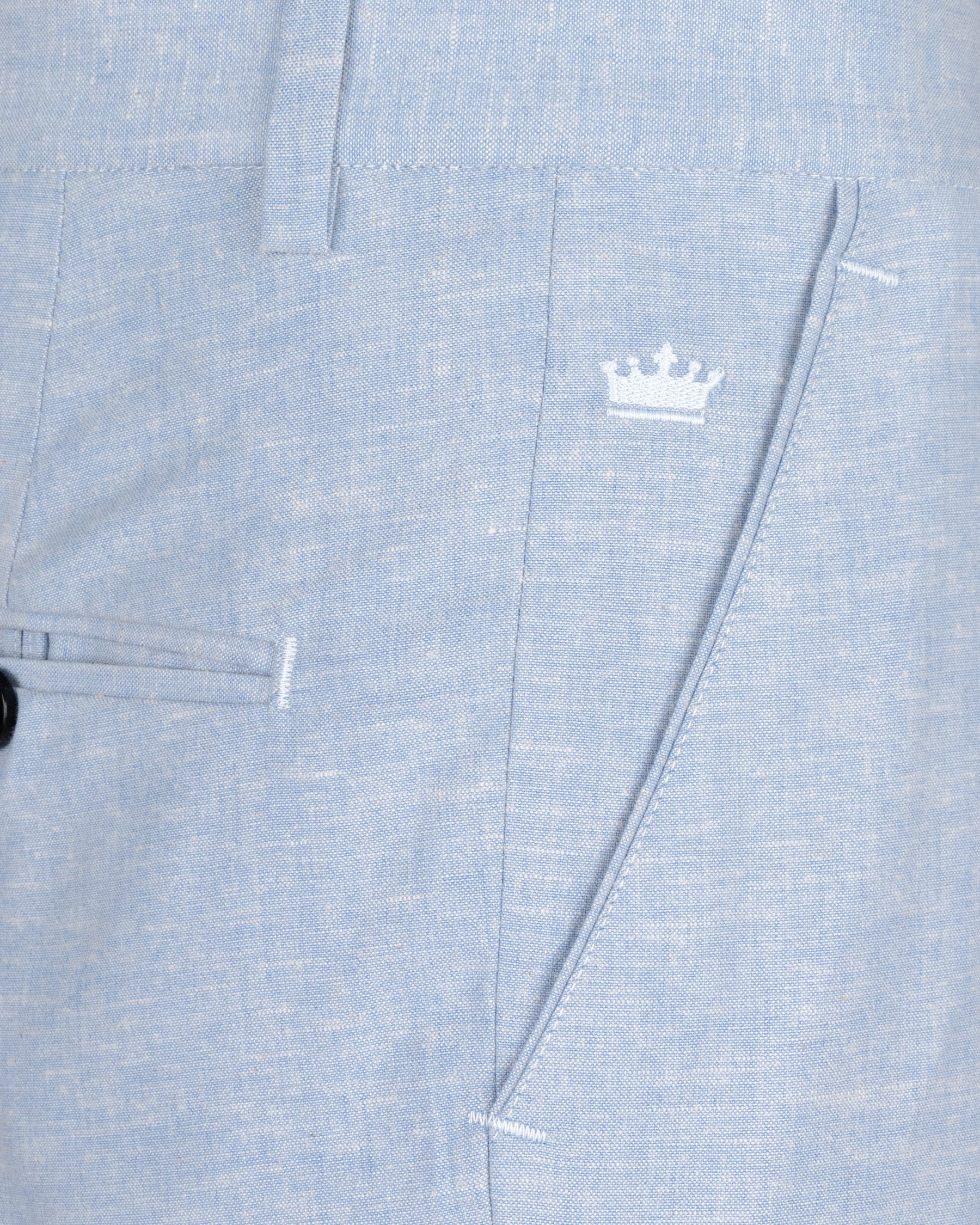 Sky Blue Luxurious Linen Pant