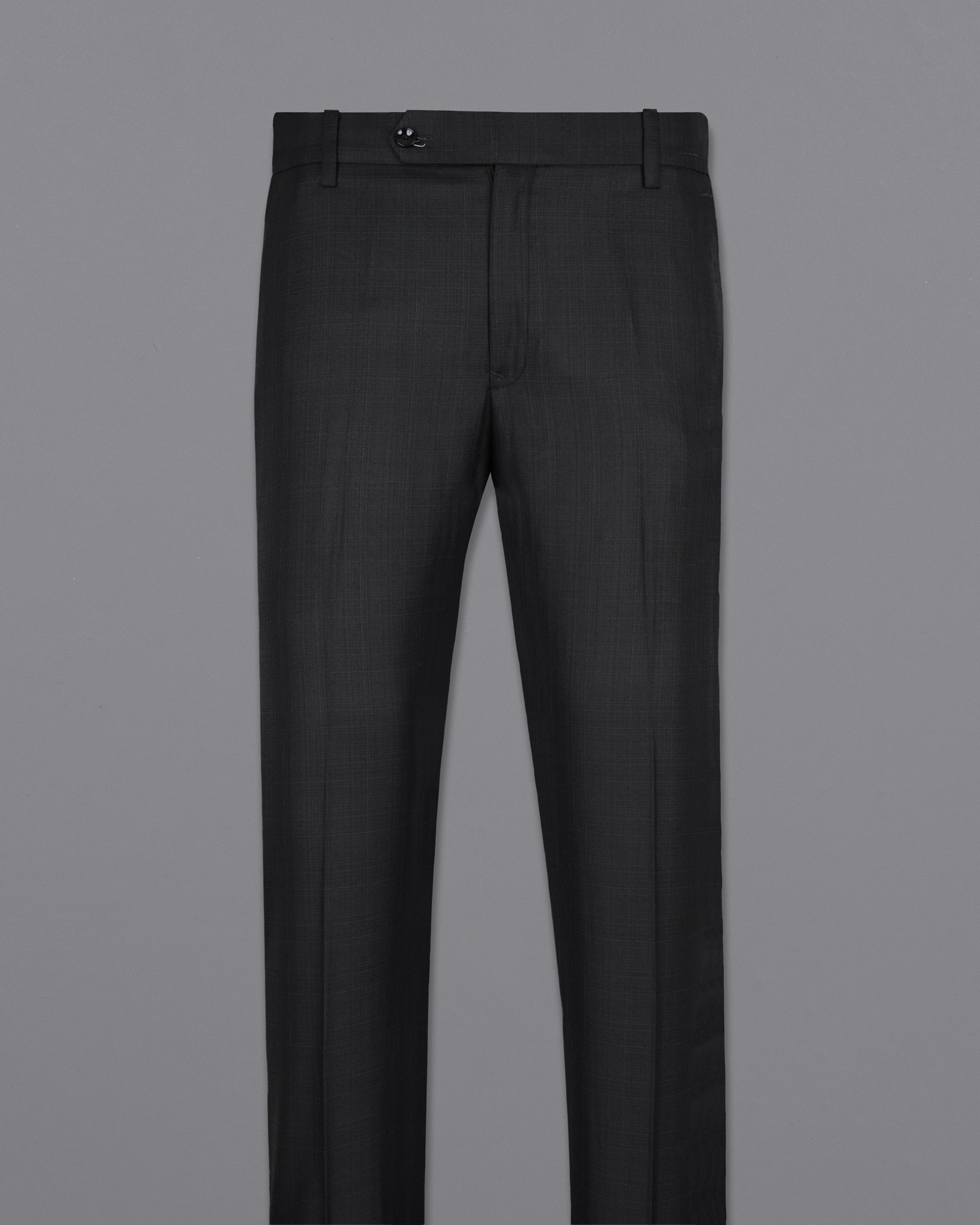 Log Cabin Black Subtle Plaid Wool Rich Pant