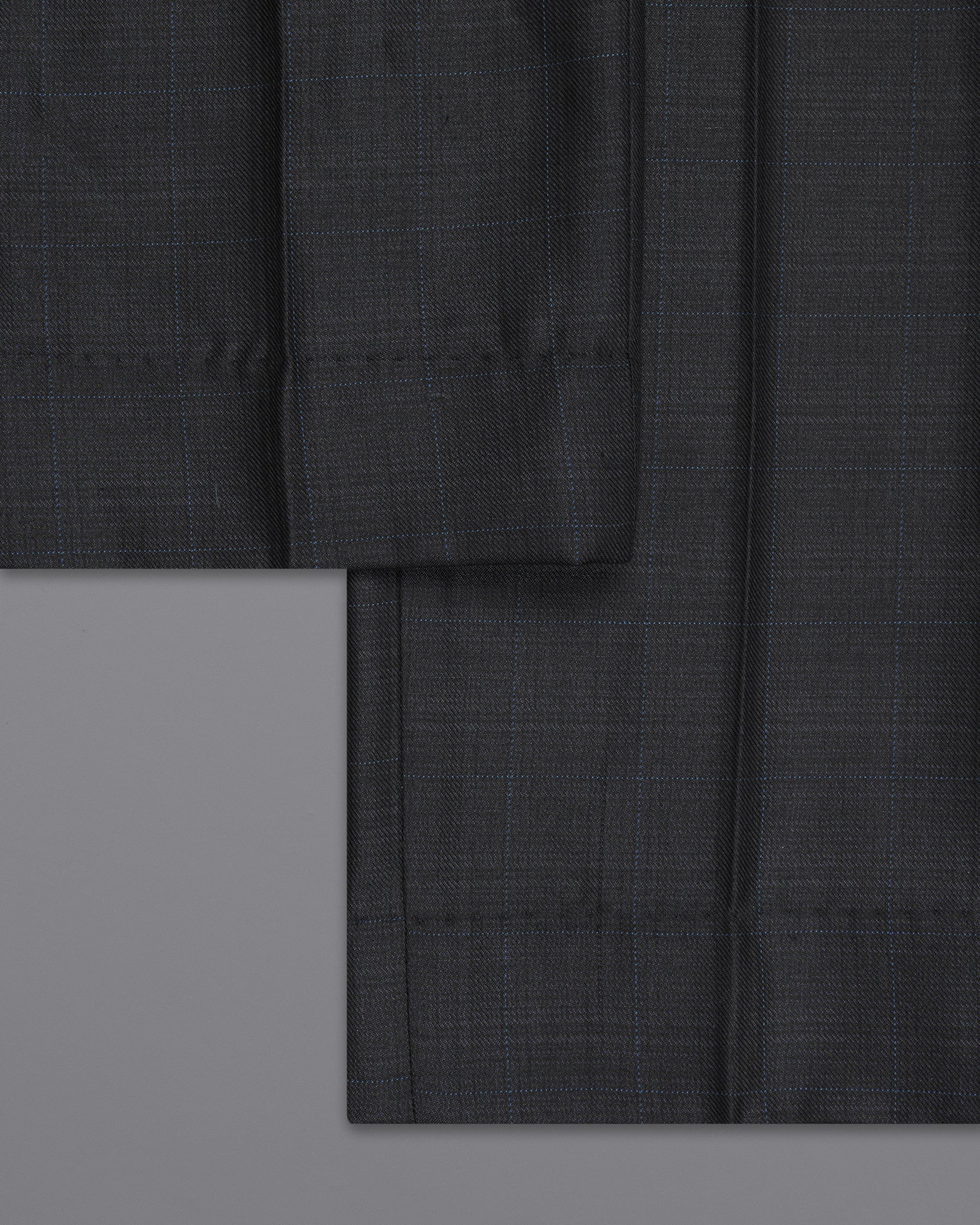 Log Cabin Black Subtle Plaid Wool Rich Pant