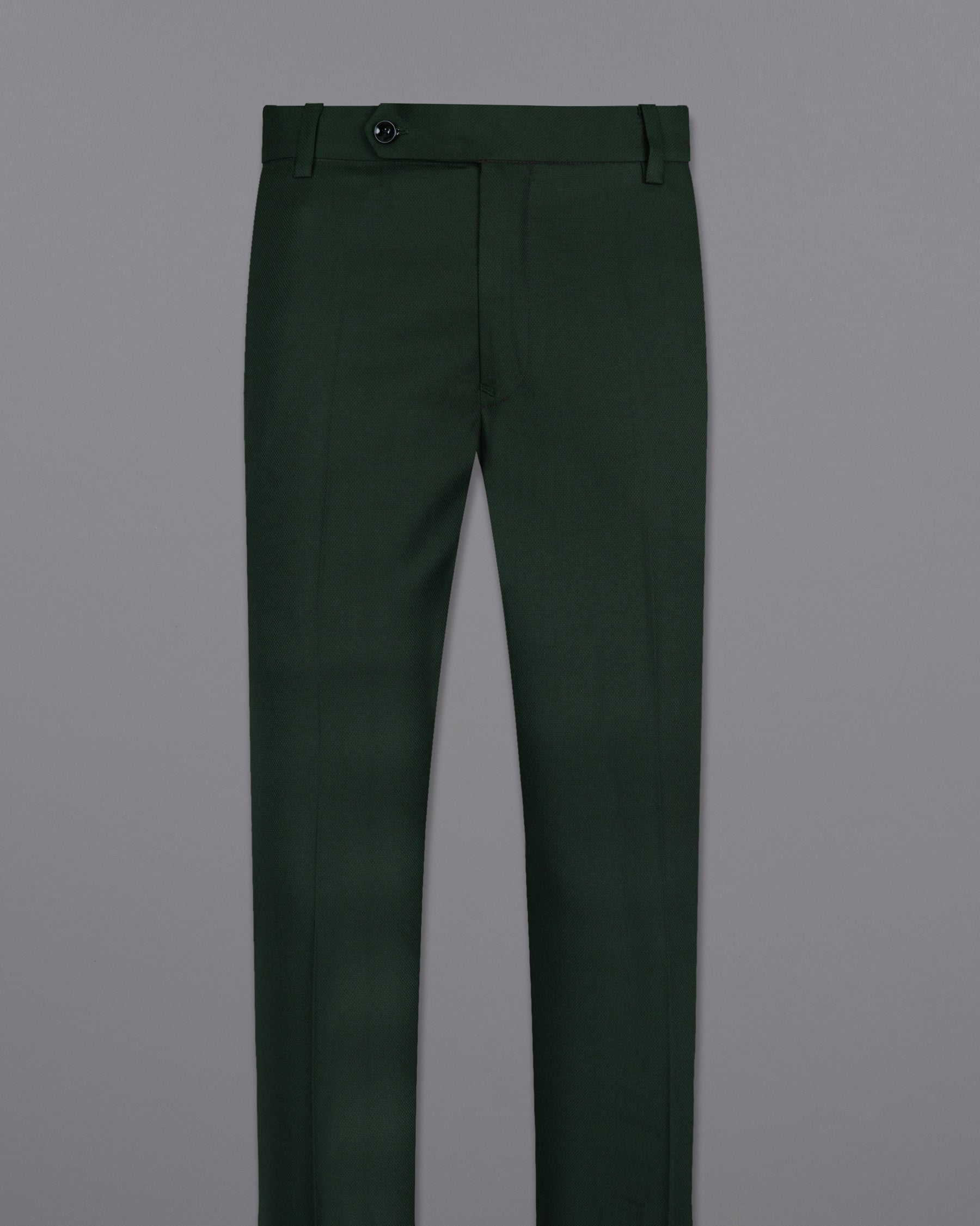 Celtic Green Textured Wool Rich Pant