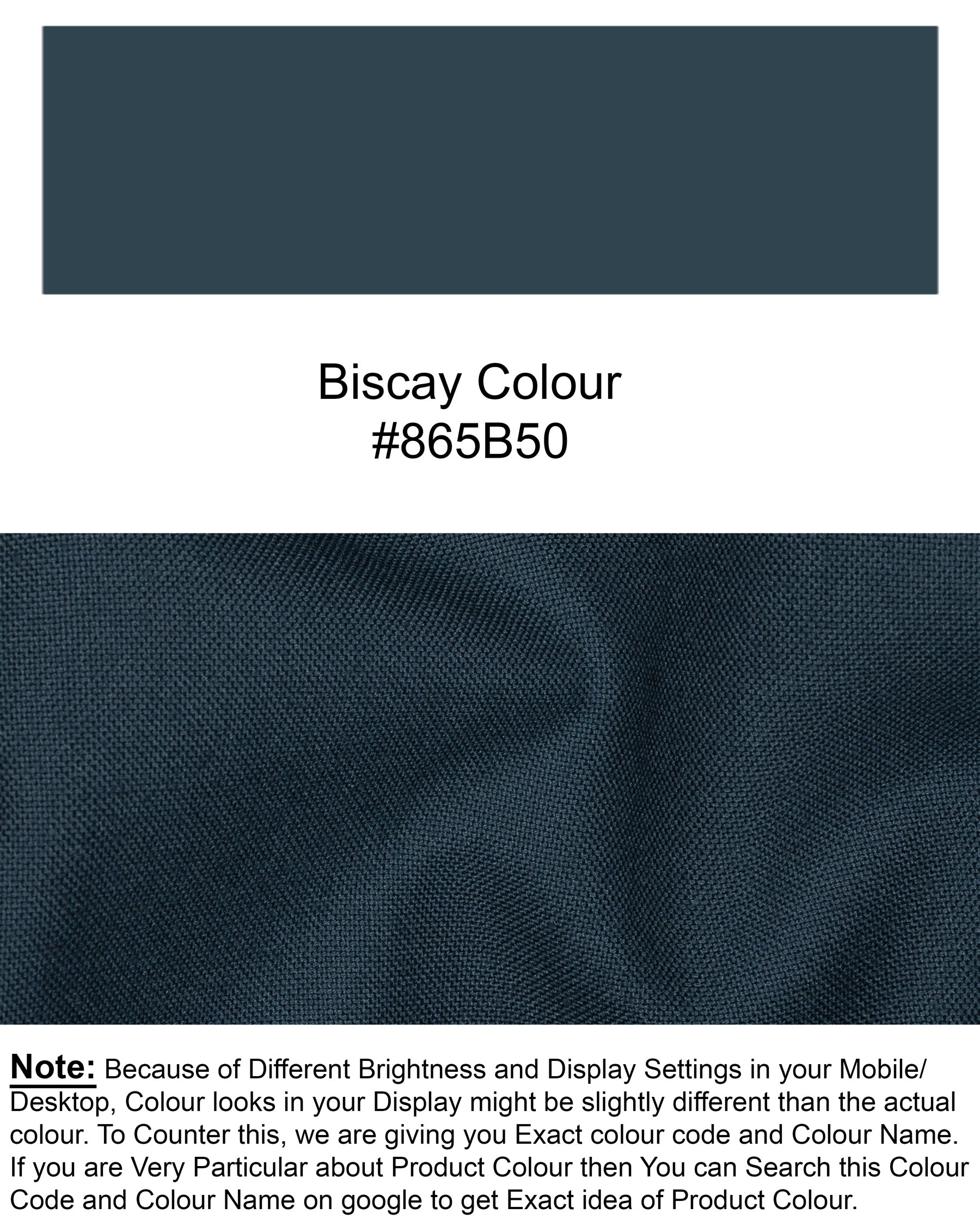 Biscay Blue Wool Rich Pant