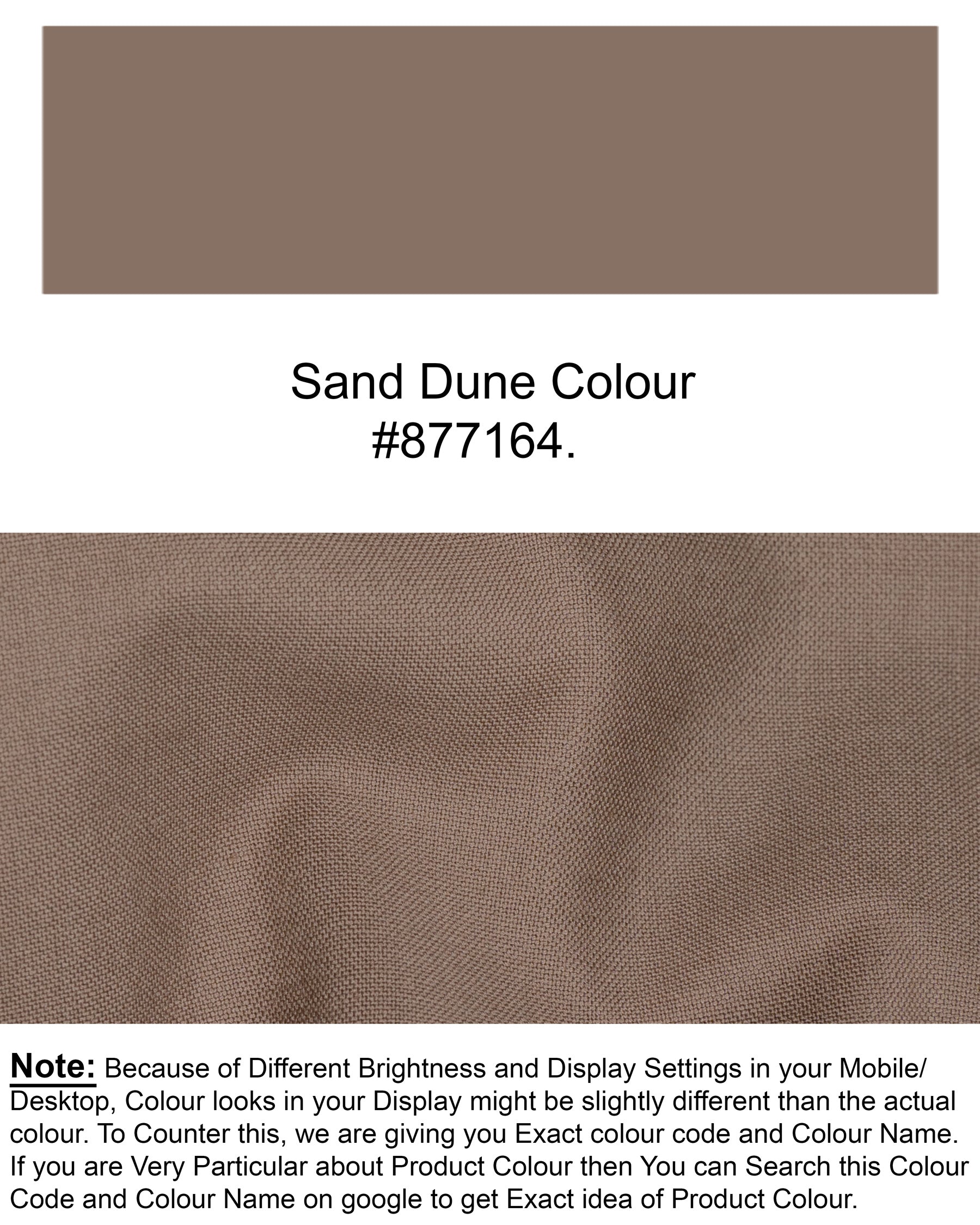 Sand Dune Brown Wool Rich Pant